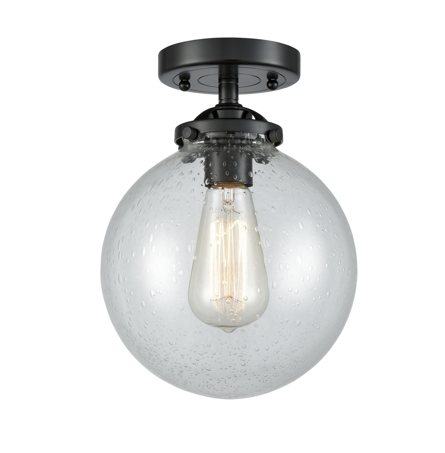 One Light Semi-Flush Mount by Innovations - Nouveau Collection, Oil Rubbed Bronze Finish - 284-1C-OB-G204-8