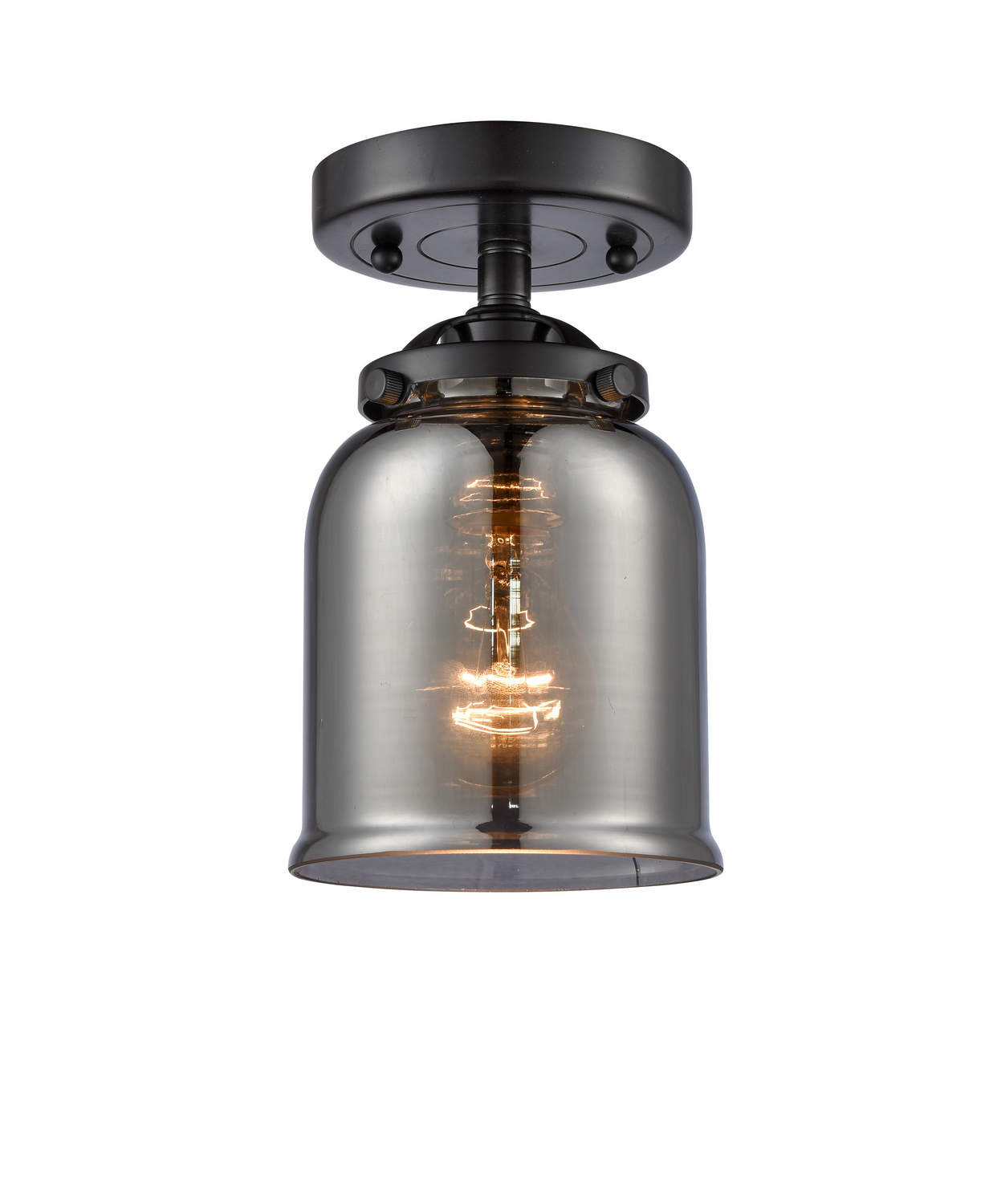 One Light Semi-Flush Mount by Innovations - Nouveau Collection, Oil Rubbed Bronze Finish - 284-1C-OB-G53