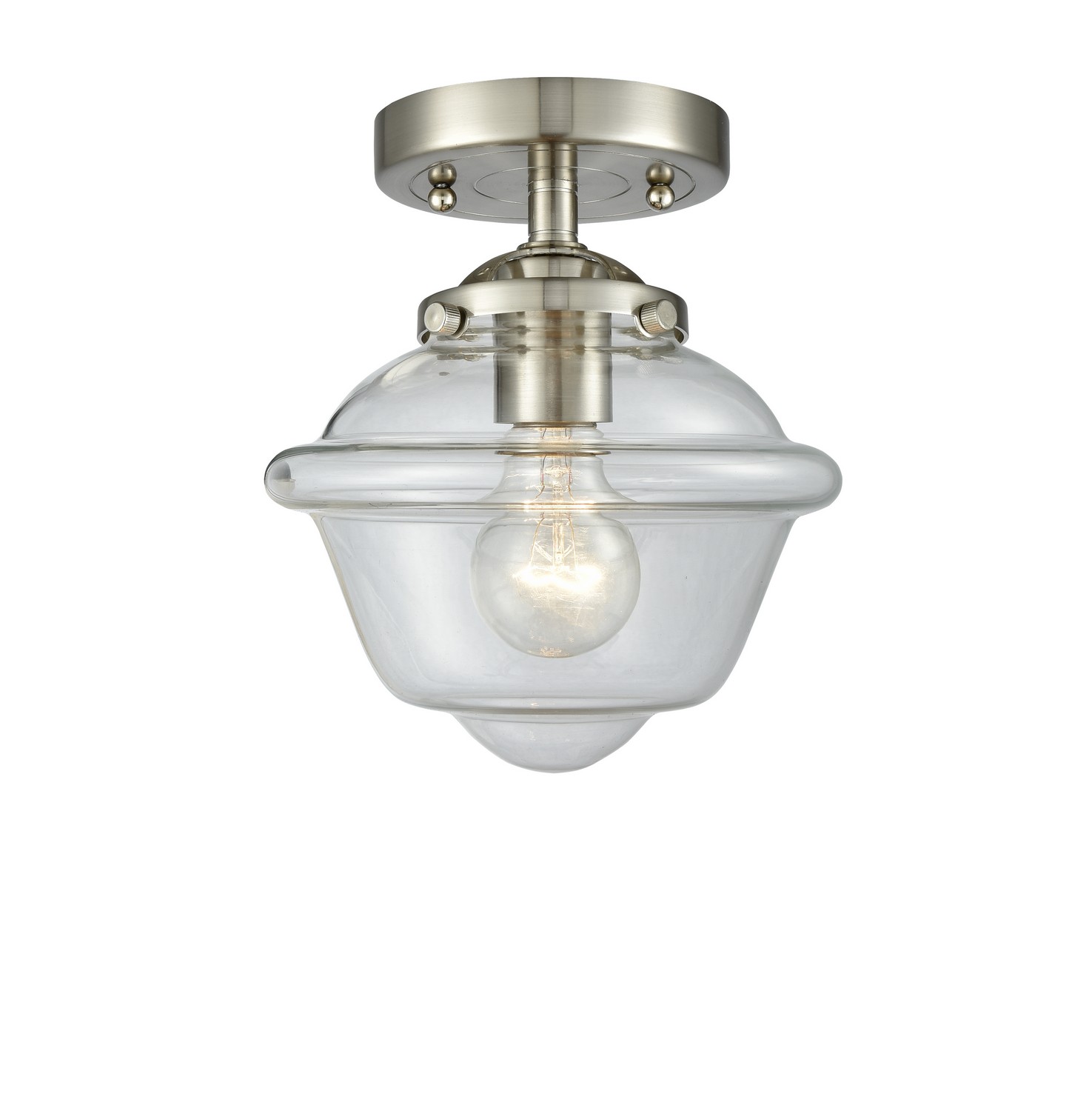 LED Semi-Flush Mount by Innovations - Nouveau Collection, Brushed Satin Nickel Finish - 284-1C-SN-G532-LED