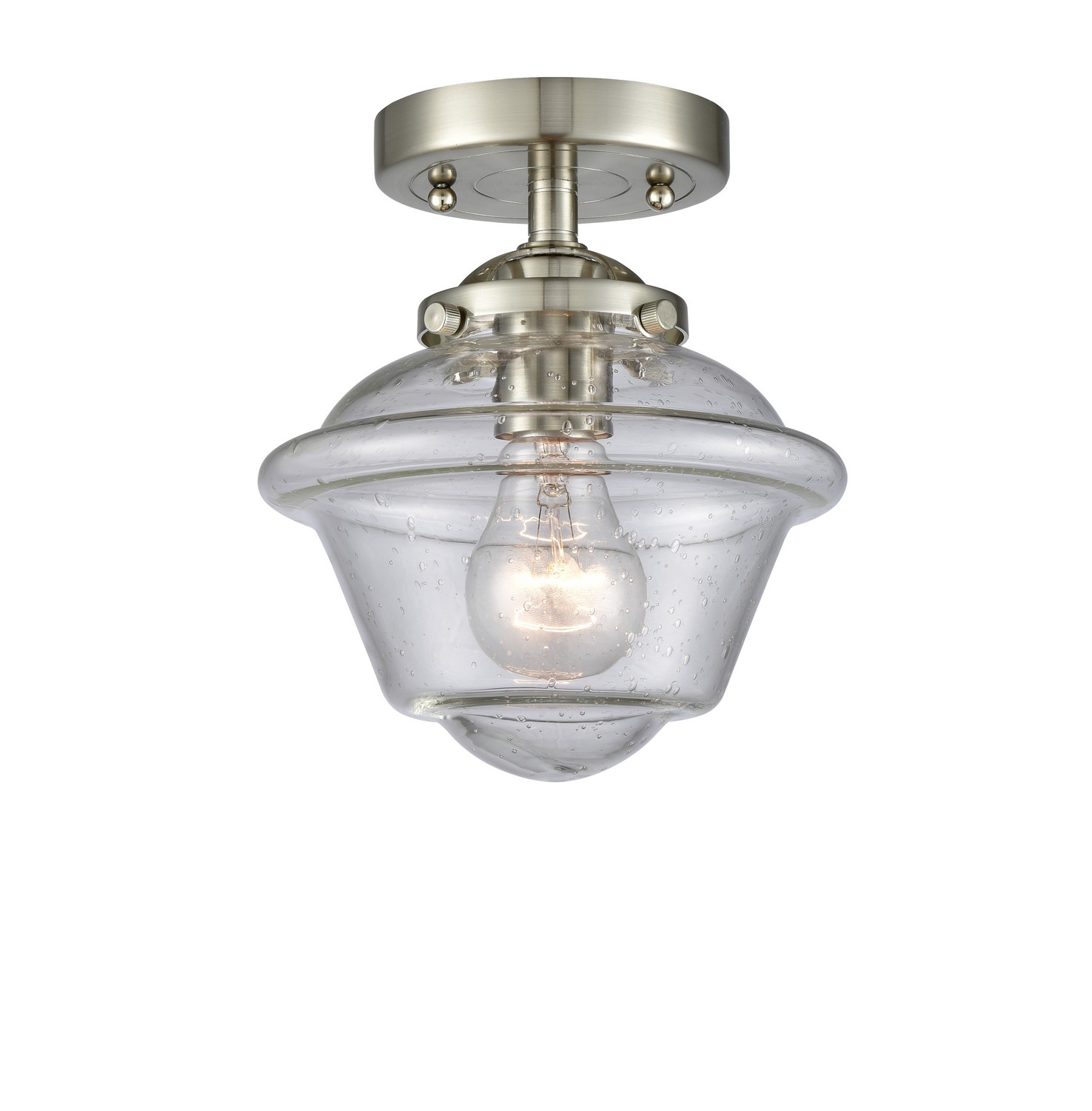 LED Semi-Flush Mount by Innovations - Nouveau Collection, Brushed Satin Nickel Finish - 284-1C-SN-G534-LED