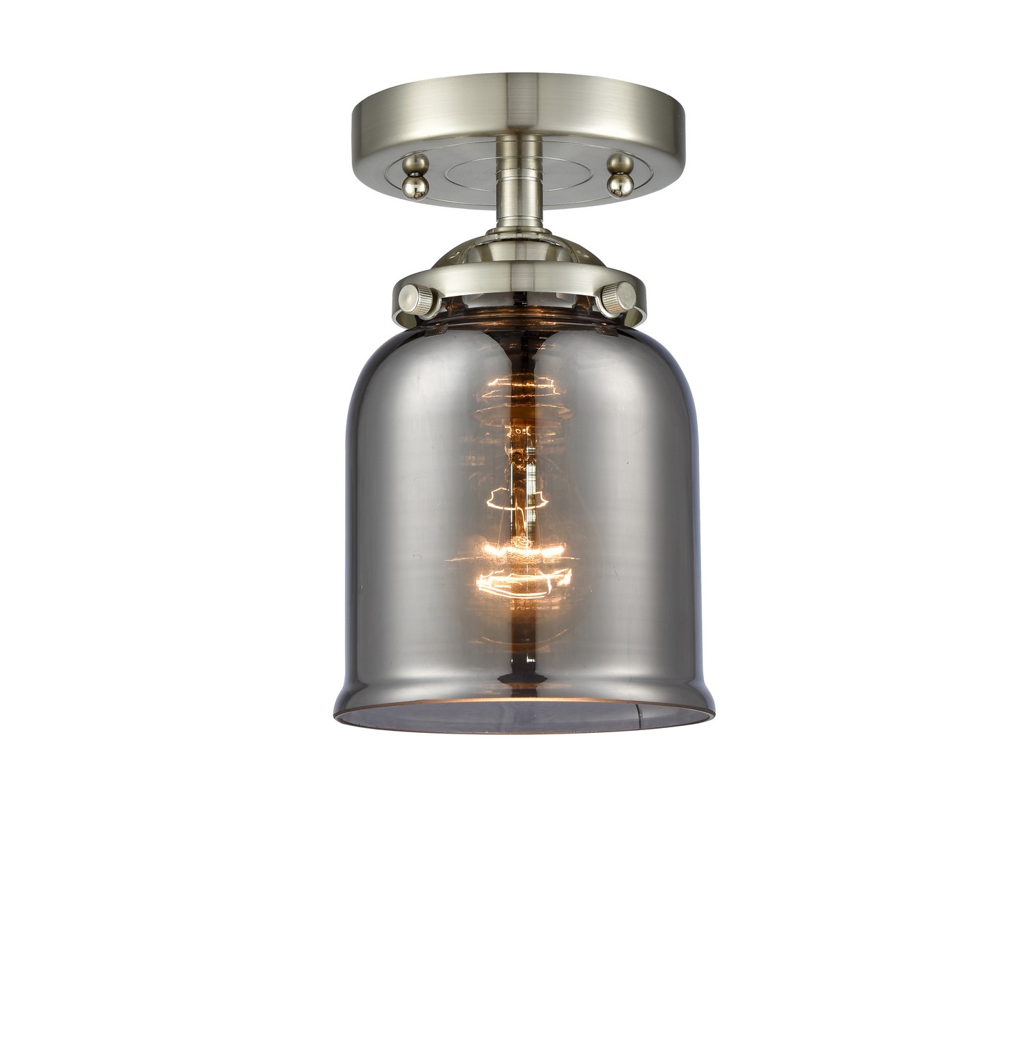 LED Semi-Flush Mount by Innovations - Nouveau Collection, Brushed Satin Nickel Finish - 284-1C-SN-G53-LED