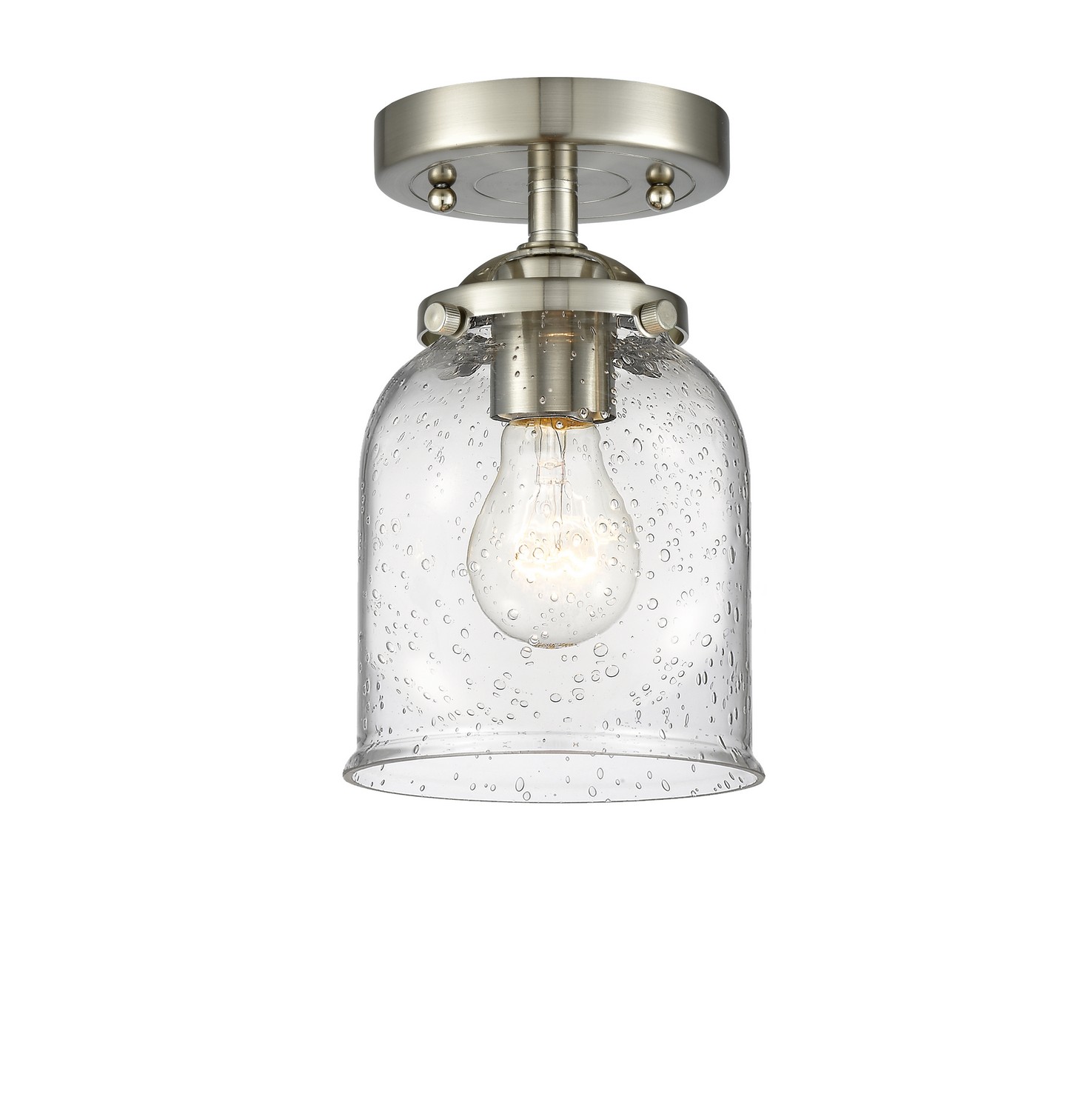 LED Semi-Flush Mount by Innovations - Nouveau Collection, Brushed Satin Nickel Finish - 284-1C-SN-G54-LED