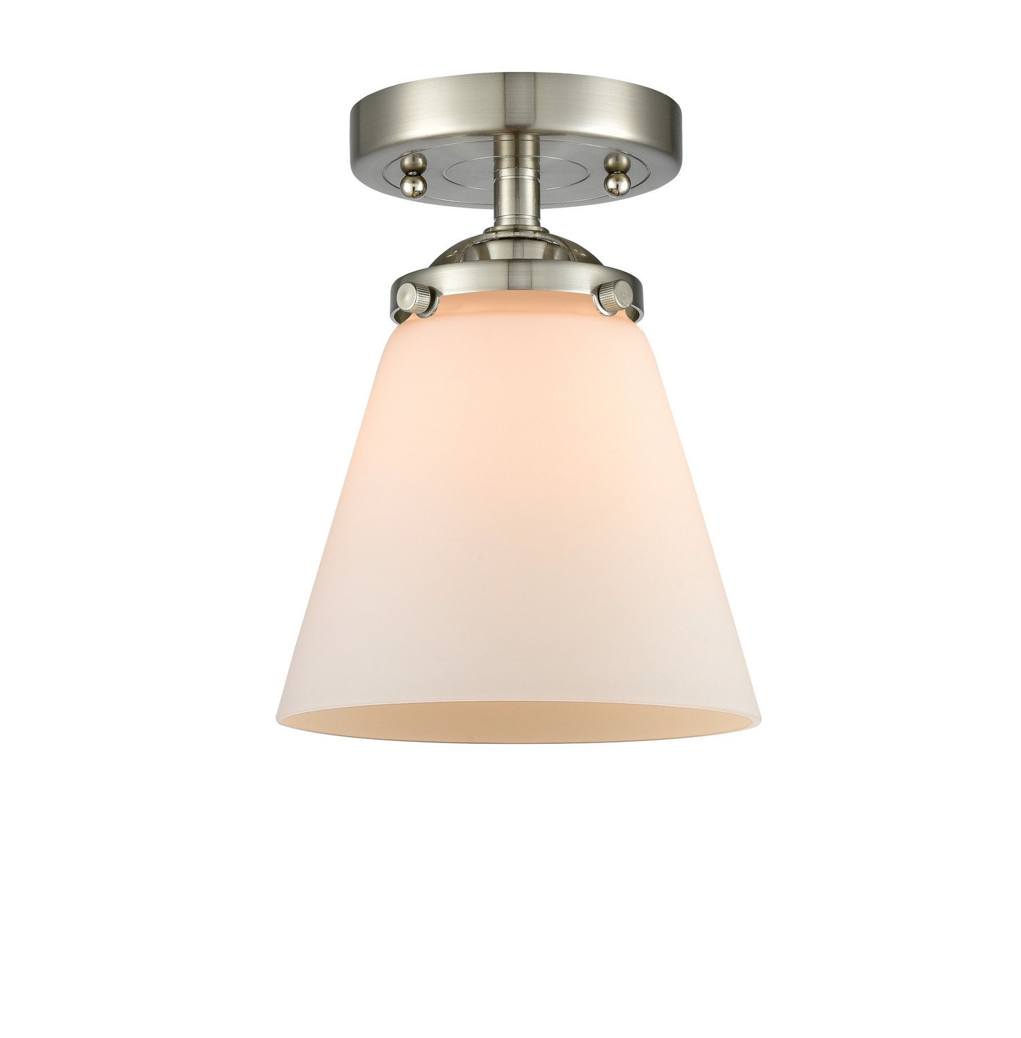 LED Semi-Flush Mount by Innovations - Nouveau Collection, Brushed Satin Nickel Finish - 284-1C-SN-G61-LED