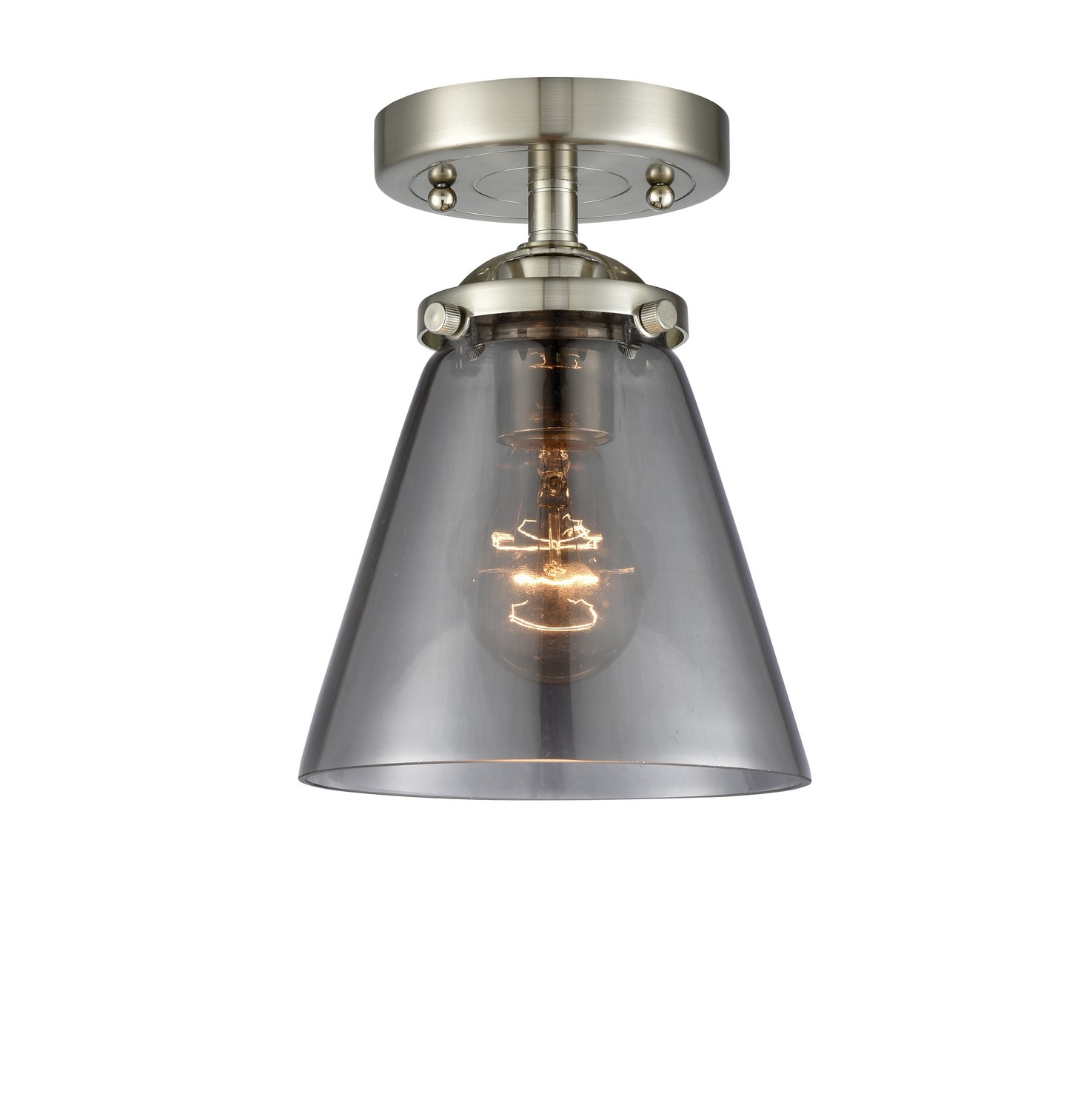 LED Semi-Flush Mount by Innovations - Nouveau Collection, Brushed Satin Nickel Finish - 284-1C-SN-G63-LED