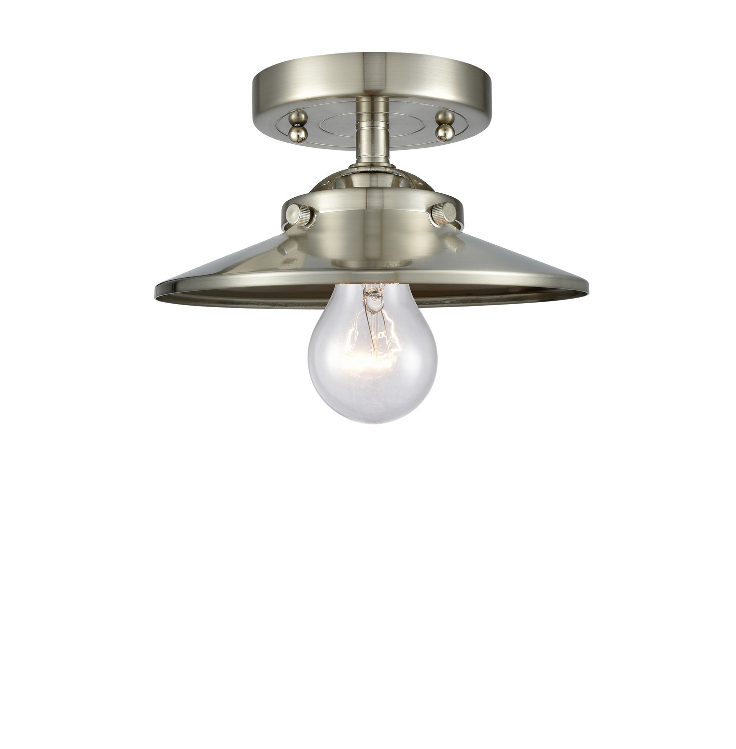 LED Semi-Flush Mount by Innovations - Nouveau Collection, Brushed Satin Nickel Finish - 284-1C-SN-M2-SN-LED