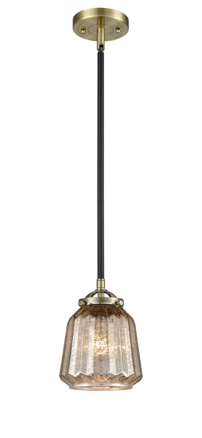 LED Mini Pendant by Innovations - Nouveau Collection, Black Antique Brass Finish - 284-1S-BAB-G146-LED