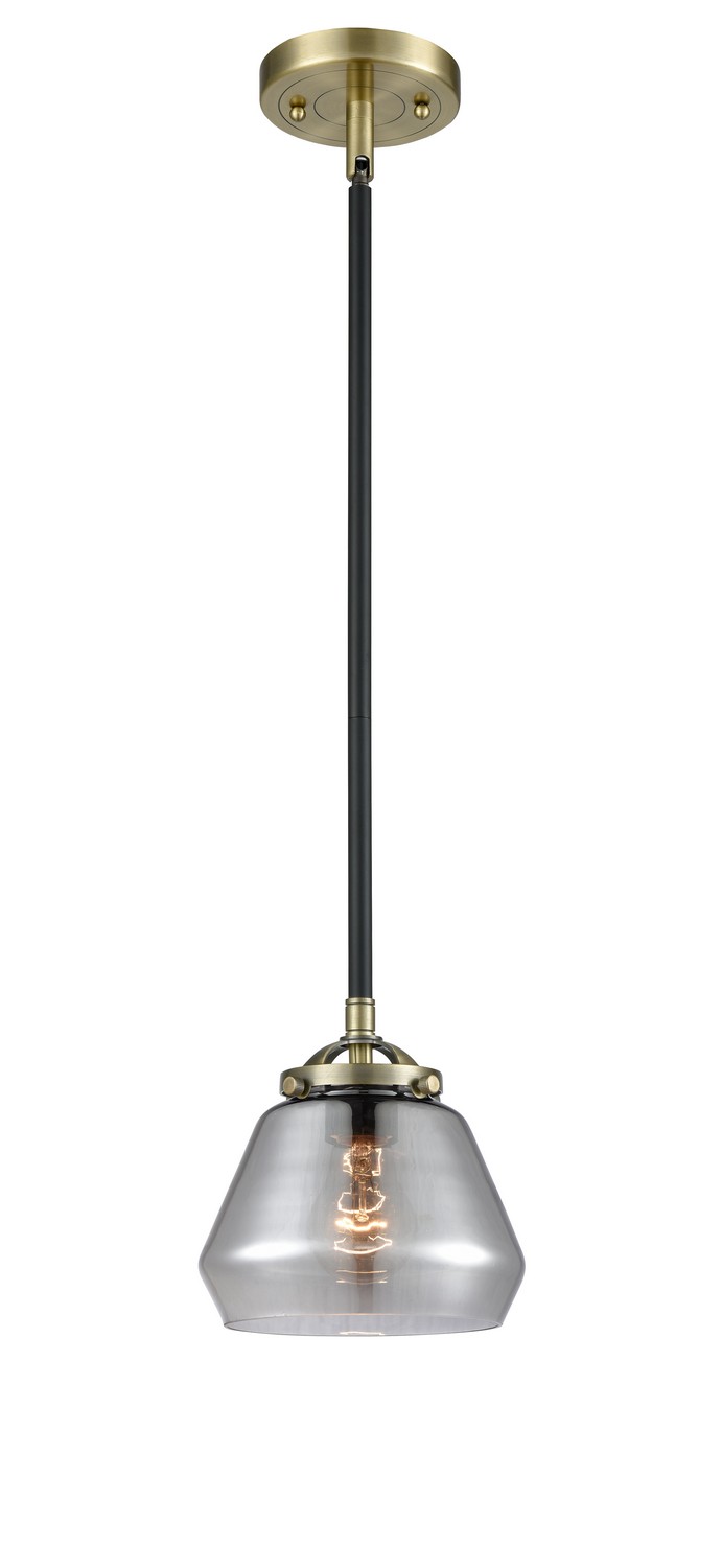 LED Mini Pendant by Innovations - Nouveau Collection, Black Antique Brass Finish - 284-1S-BAB-G173-LED