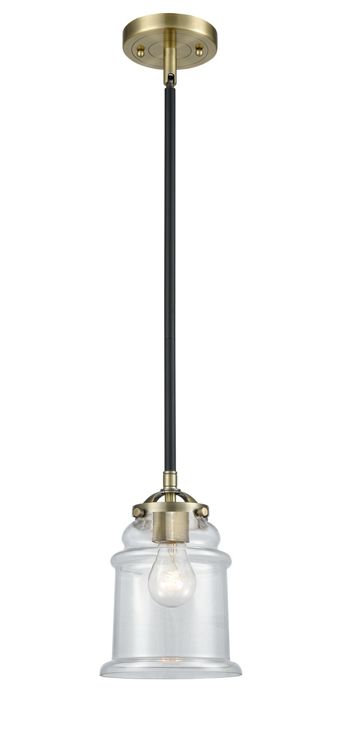 LED Mini Pendant by Innovations - Nouveau Collection, Black Antique Brass Finish - 284-1S-BAB-G182-LED
