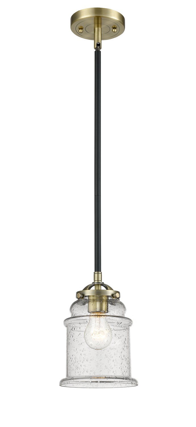 LED Mini Pendant by Innovations - Nouveau Collection, Black Antique Brass Finish - 284-1S-BAB-G184-LED