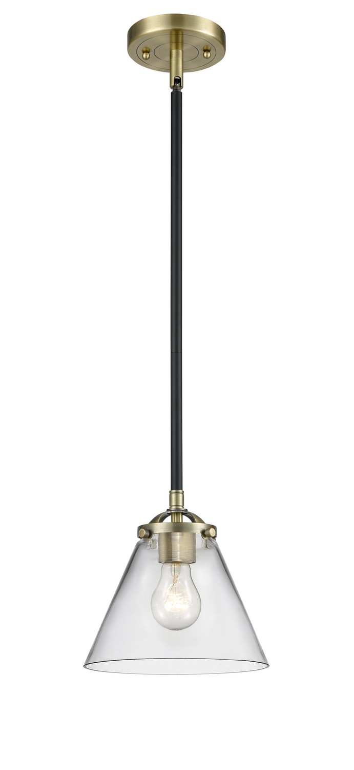 LED Mini Pendant by Innovations - Nouveau Collection, Black Antique Brass Finish - 284-1S-BAB-G42-LED