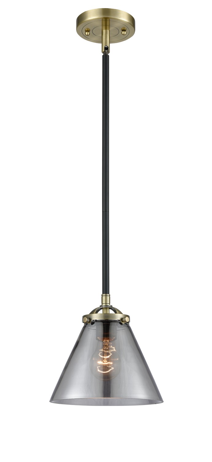 LED Mini Pendant by Innovations - Nouveau Collection, Black Antique Brass Finish - 284-1S-BAB-G43-LED