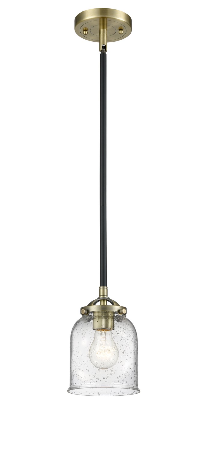 LED Mini Pendant by Innovations - Nouveau Collection, Black Antique Brass Finish - 284-1S-BAB-G54-LED