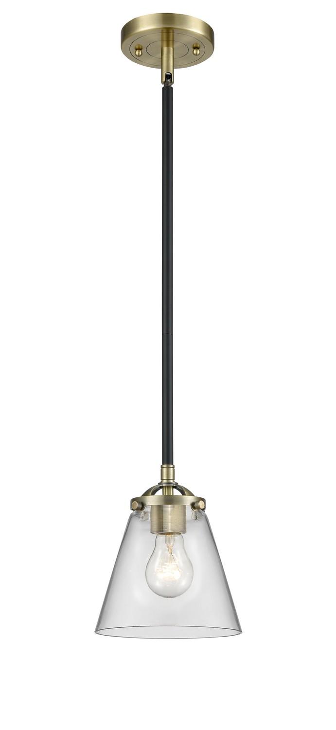 LED Mini Pendant by Innovations - Nouveau Collection, Black Antique Brass Finish - 284-1S-BAB-G62-LED