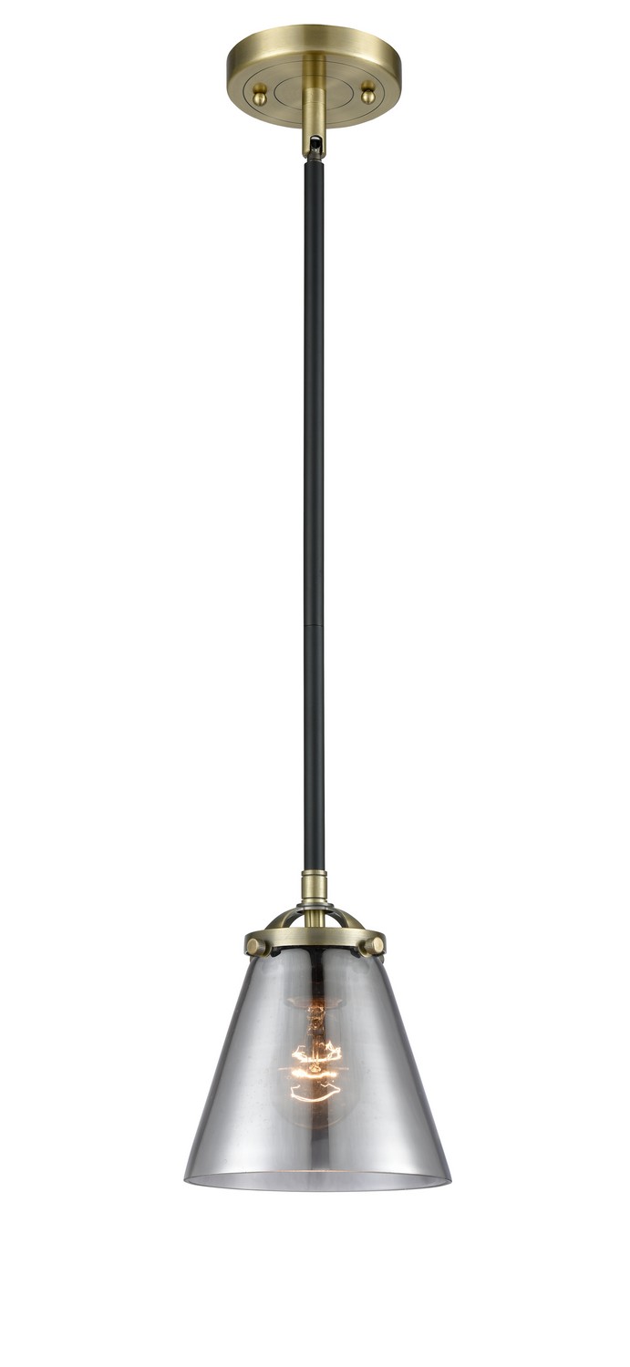 LED Mini Pendant by Innovations - Nouveau Collection, Black Antique Brass Finish - 284-1S-BAB-G63-LED