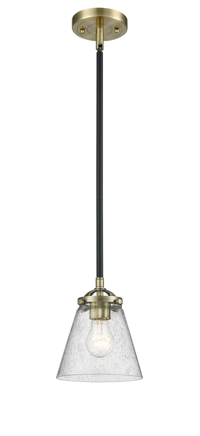LED Mini Pendant by Innovations - Nouveau Collection, Black Antique Brass Finish - 284-1S-BAB-G64-LED