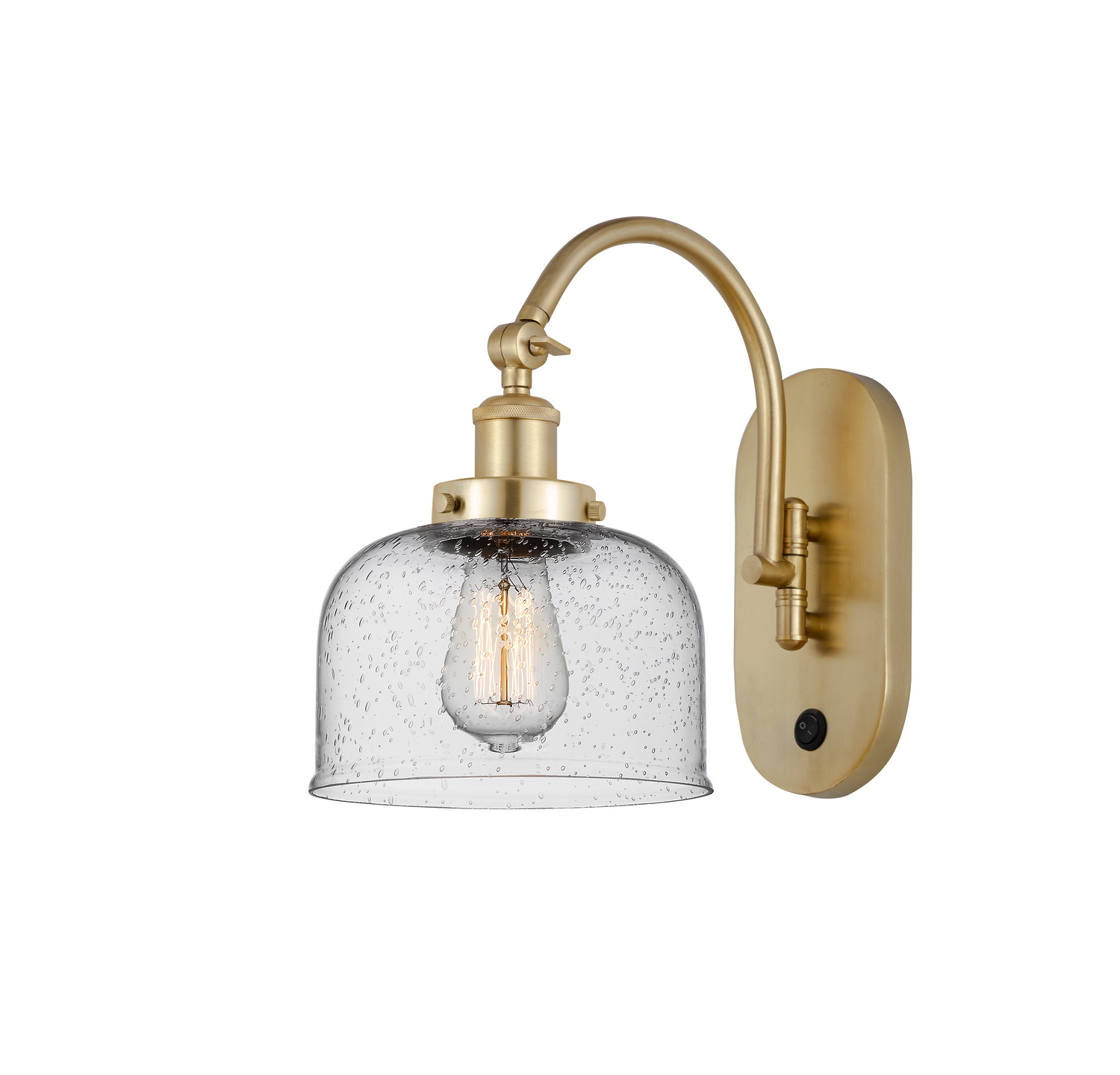 One Light Swing Arm by Innovations - Franklin Restoration Collection, Satin Gold Finish - 918-1W-SG-G74