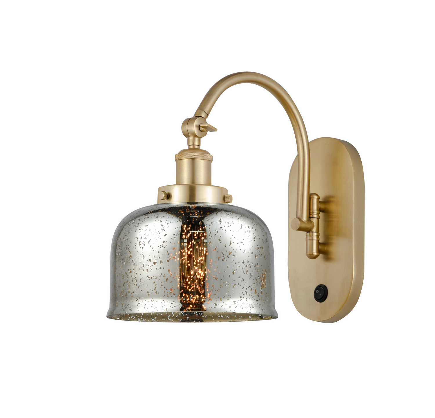 LED Swing Arm by Innovations - Franklin Restoration Collection, Satin Gold Finish - 918-1W-SG-G78-LED