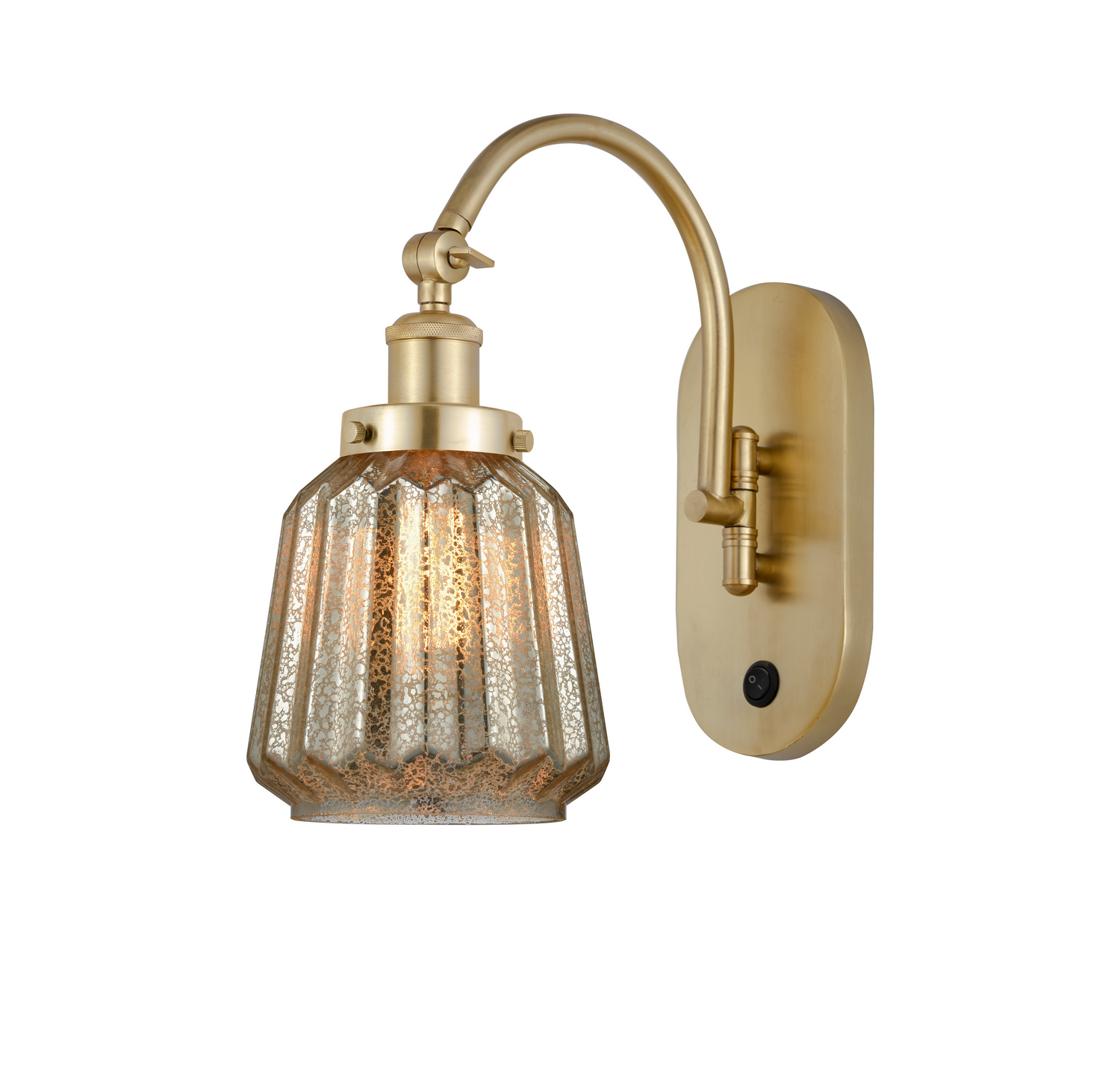 One Light Swing Arm by Innovations - Franklin Restoration Collection, Satin Gold Finish - 918-1W-SG-G146