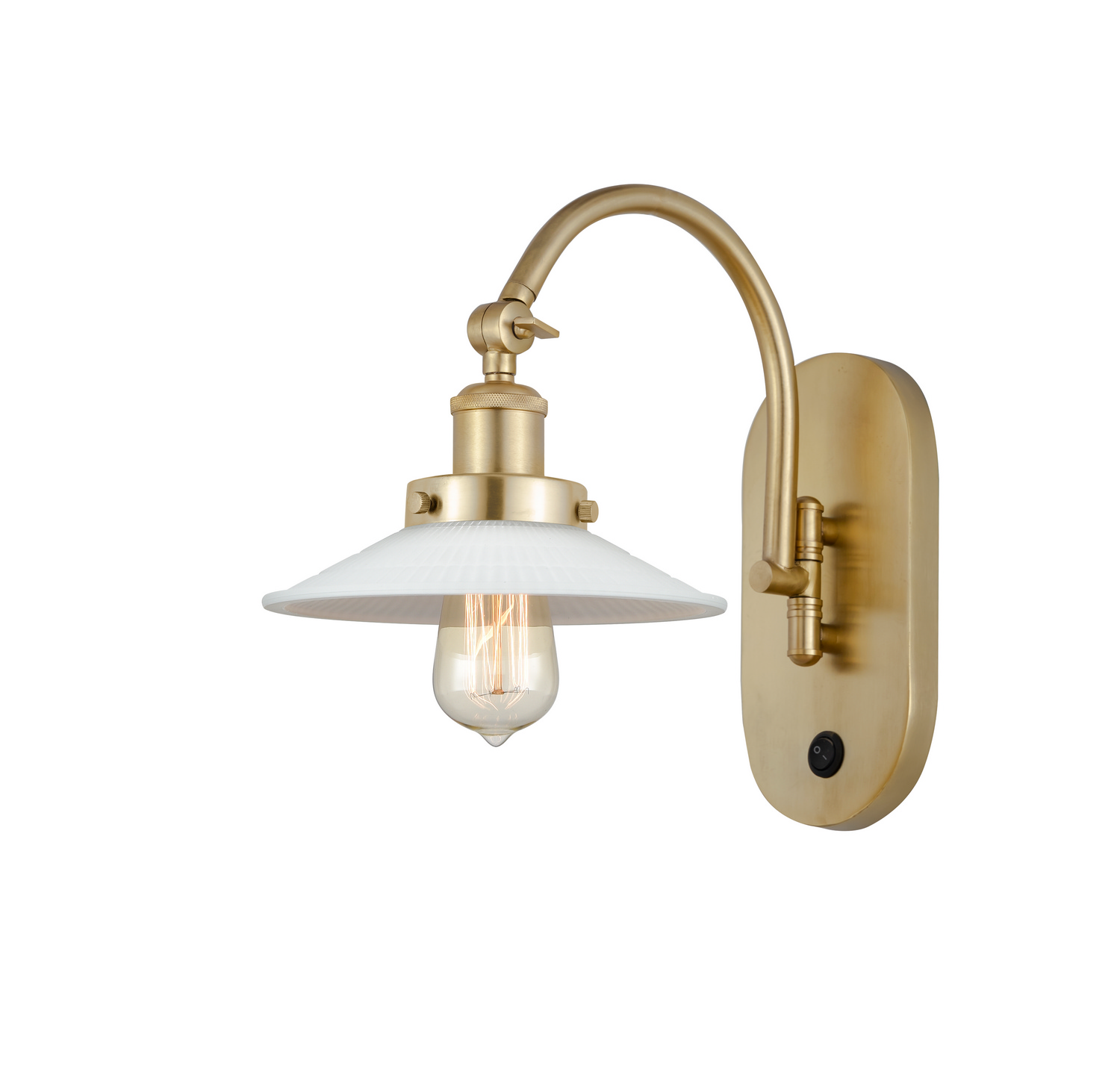 LED Swing Arm by Innovations - Franklin Restoration Collection, Satin Gold Finish - 918-1W-SG-G1-LED
