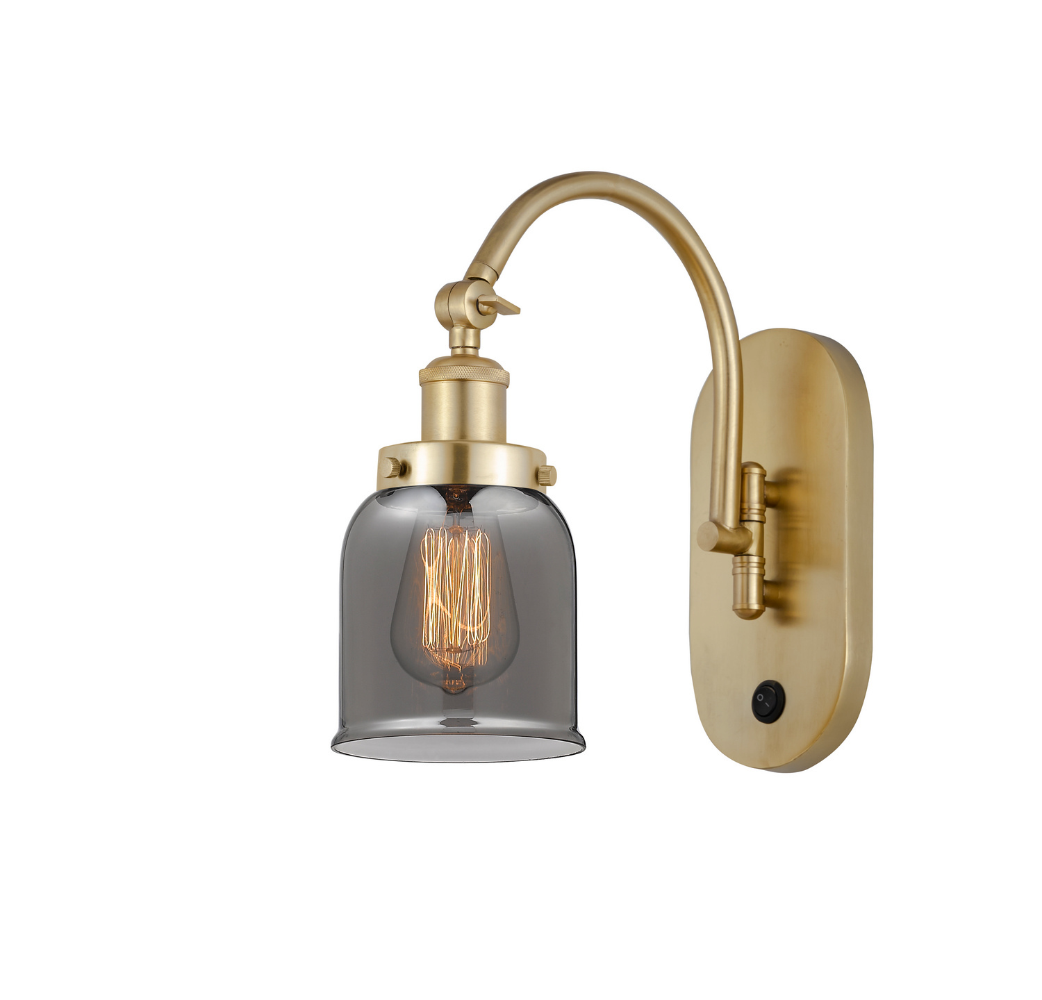 One Light Swing Arm by Innovations - Franklin Restoration Collection, Satin Gold Finish - 918-1W-SG-G53