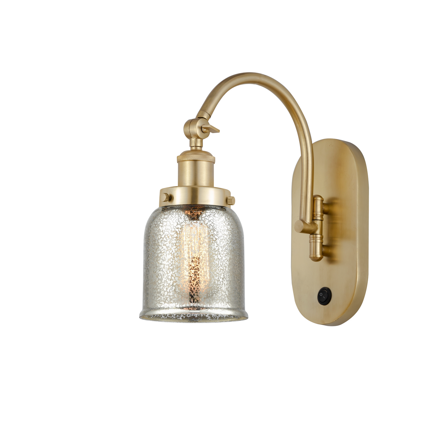 One Light Swing Arm by Innovations - Franklin Restoration Collection, Satin Gold Finish - 918-1W-SG-G58