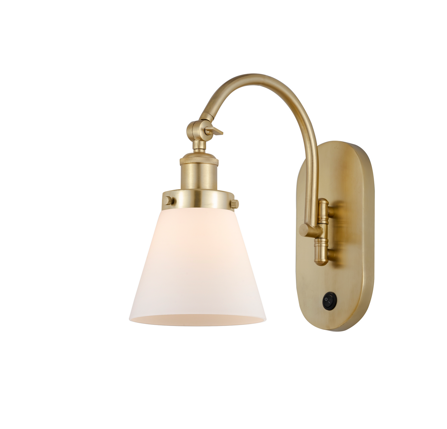 One Light Swing Arm by Innovations - Franklin Restoration Collection, Satin Gold Finish - 918-1W-SG-G61