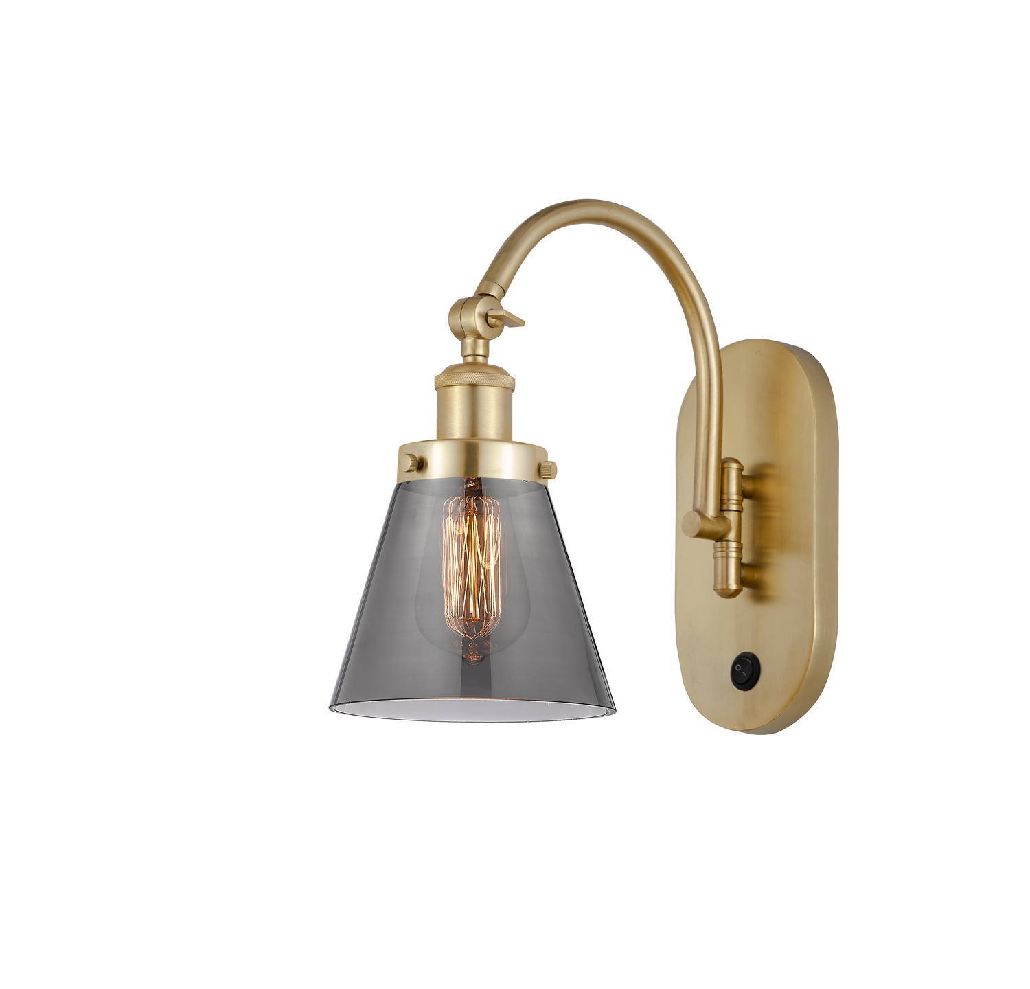 LED Swing Arm by Innovations - Franklin Restoration Collection, Satin Gold Finish - 918-1W-SG-G63-LED