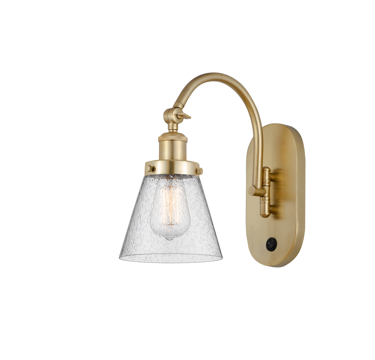 LED Swing Arm by Innovations - Franklin Restoration Collection, Satin Gold Finish - 918-1W-SG-G64-LED