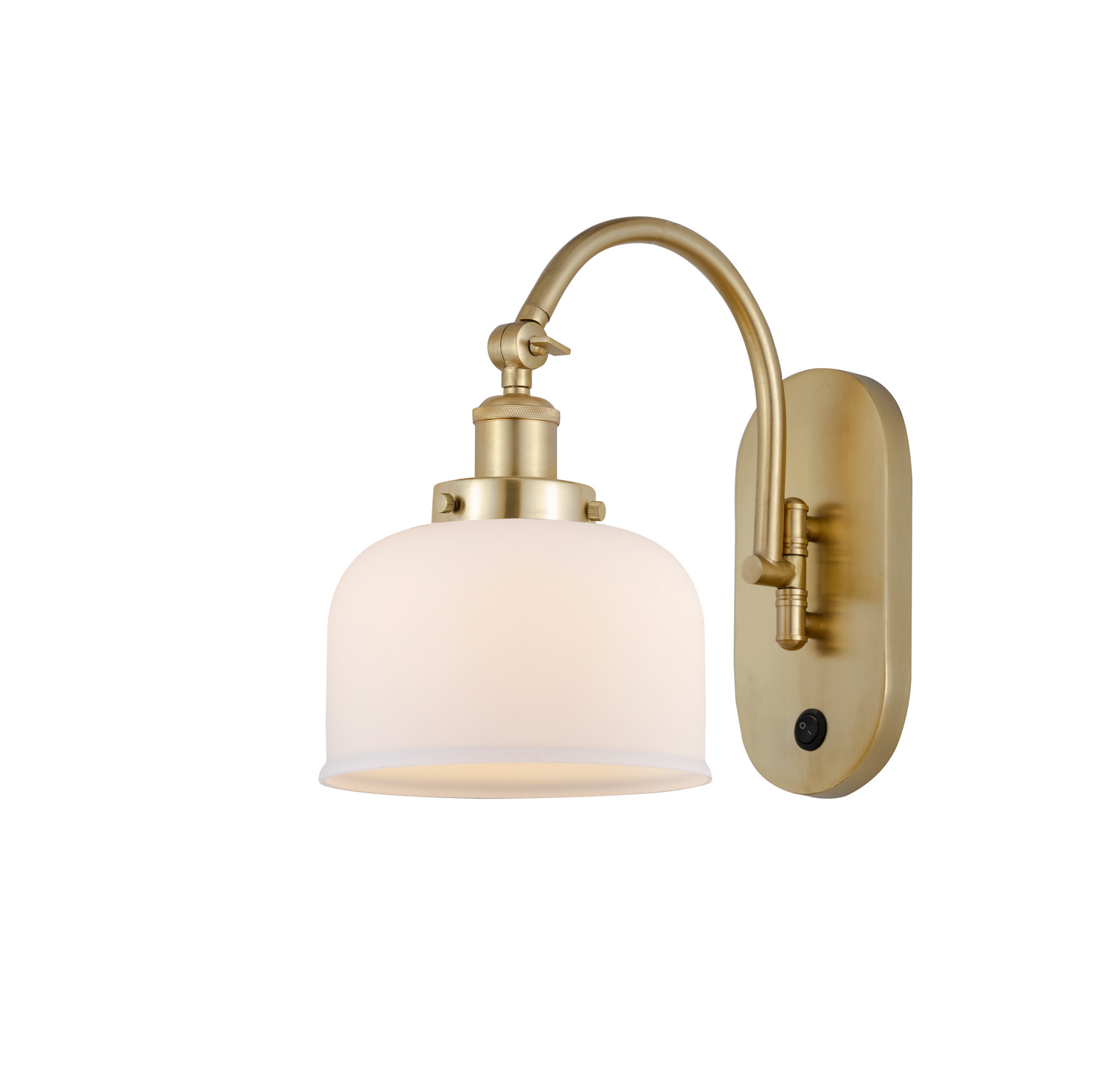 LED Swing Arm by Innovations - Franklin Restoration Collection, Satin Gold Finish - 918-1W-SG-G71-LED