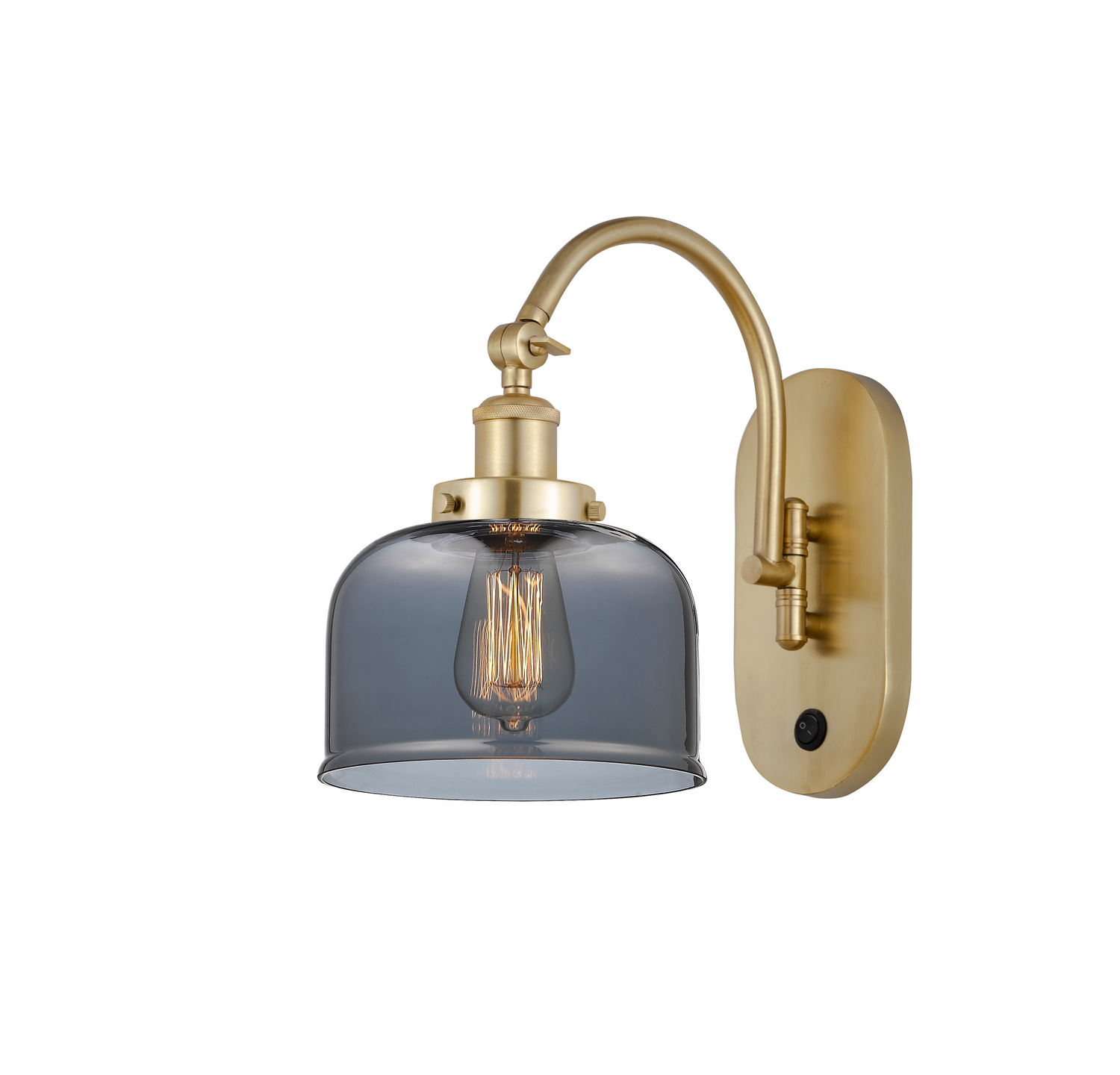 LED Swing Arm by Innovations - Franklin Restoration Collection, Satin Gold Finish - 918-1W-SG-G73-LED