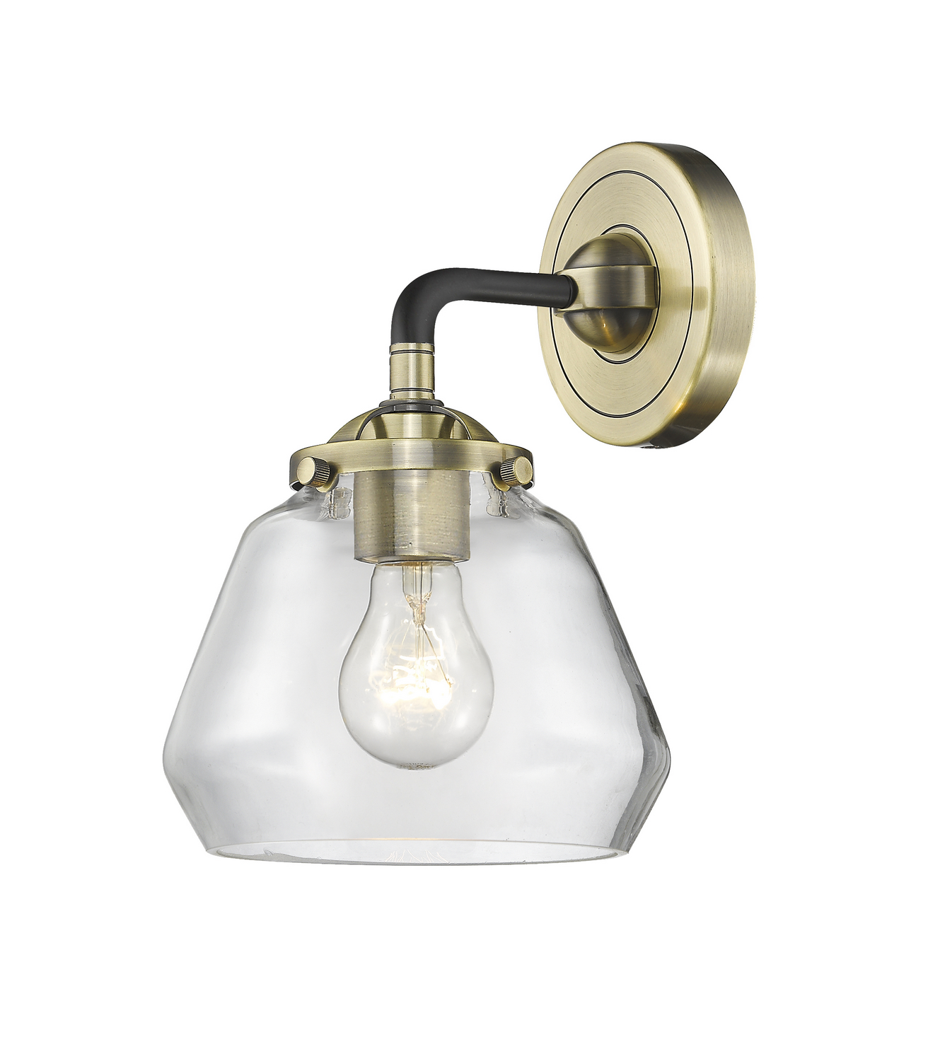 One Light Wall Sconce by Innovations - Nouveau Collection, Black Antique Brass Finish - 284-1W-BAB-G172