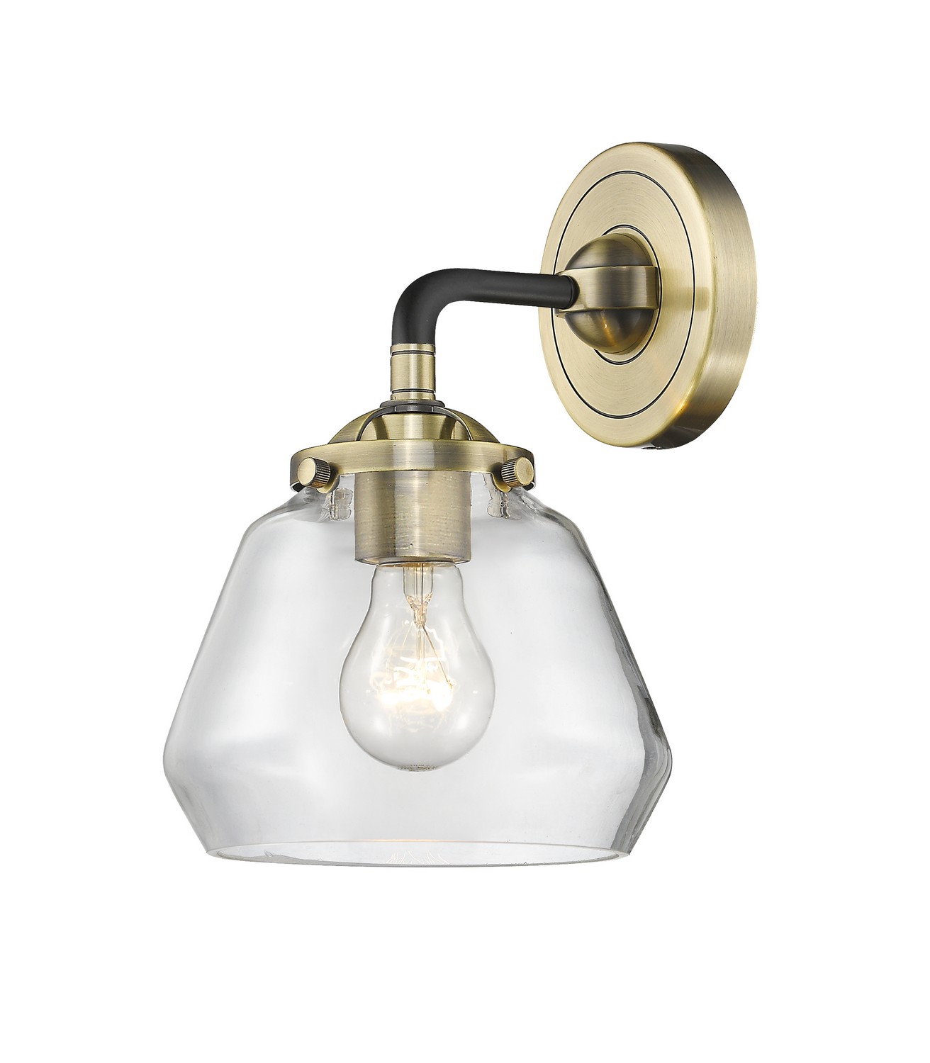 LED Wall Sconce by Innovations - Nouveau Collection, Black Antique Brass Finish - 284-1W-BAB-G172-LED