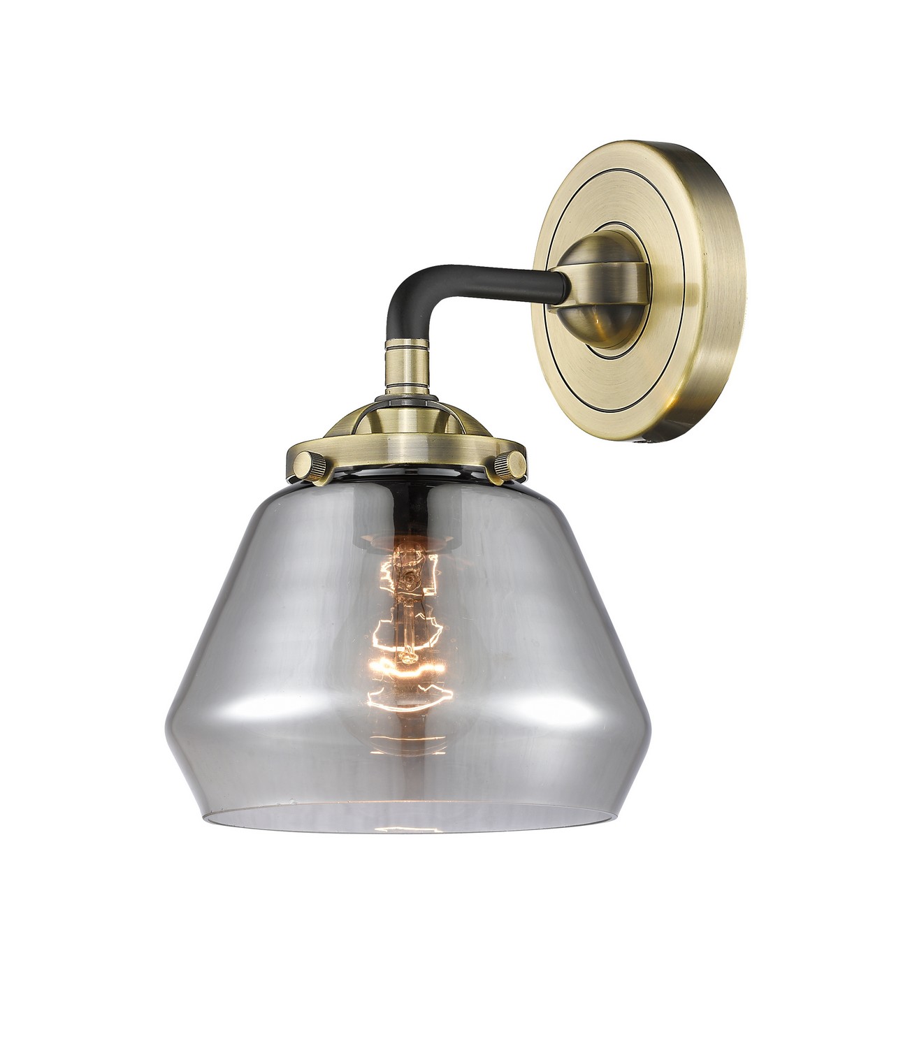 LED Wall Sconce by Innovations - Nouveau Collection, Black Antique Brass Finish - 284-1W-BAB-G173-LED