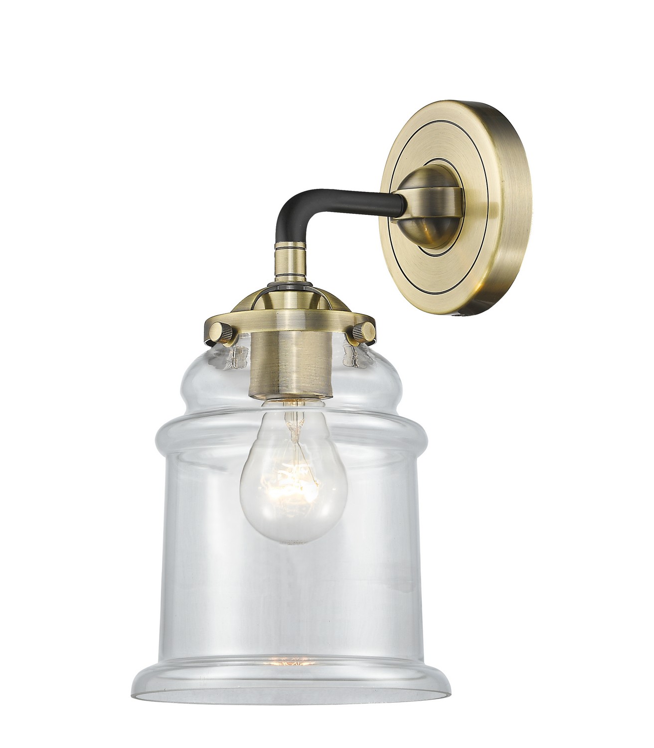 LED Wall Sconce by Innovations - Nouveau Collection, Black Antique Brass Finish - 284-1W-BAB-G182-LED