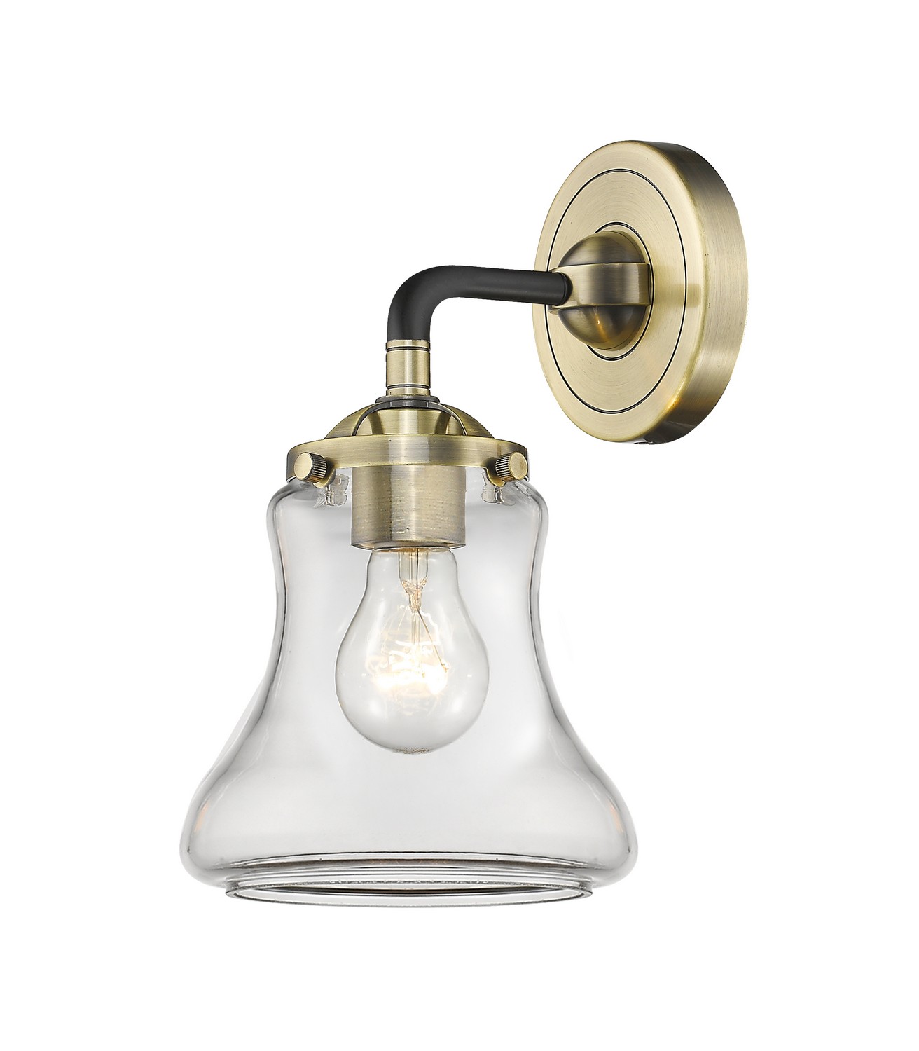 LED Wall Sconce by Innovations - Nouveau Collection, Black Antique Brass Finish - 284-1W-BAB-G192-LED