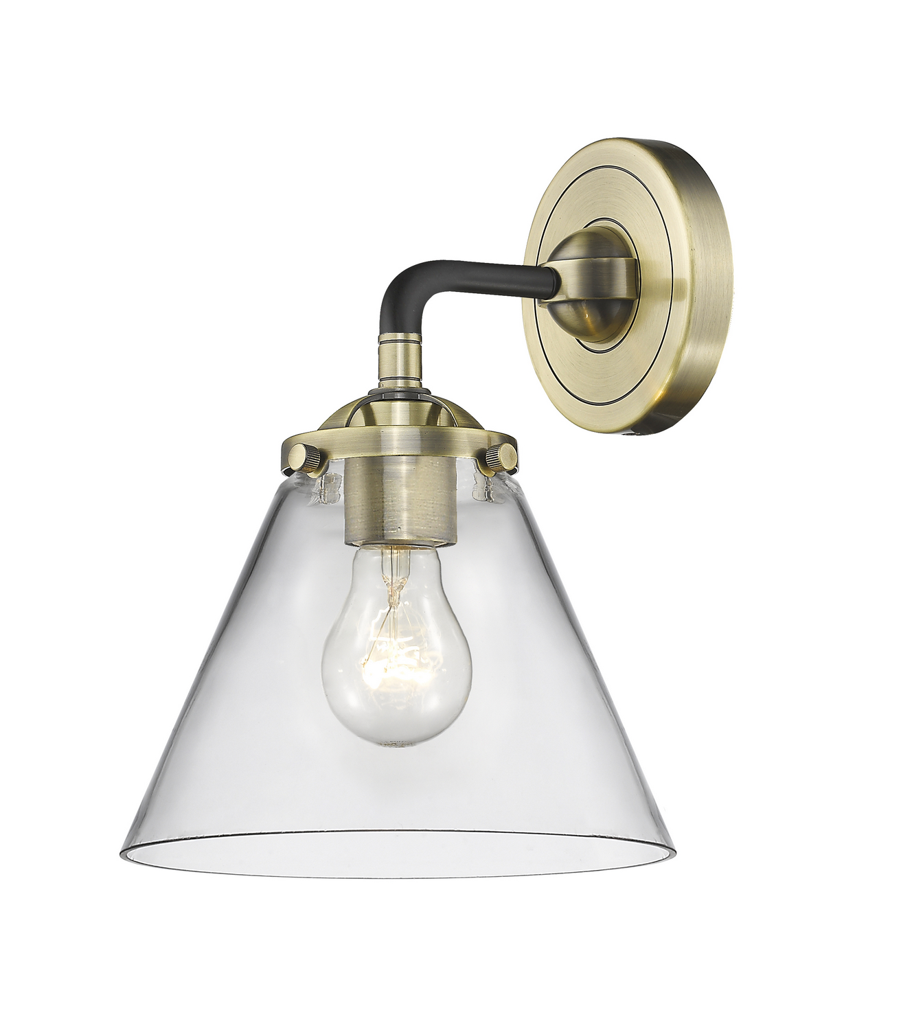 LED Wall Sconce by Innovations - Nouveau Collection, Black Antique Brass Finish - 284-1W-BAB-G42-LED