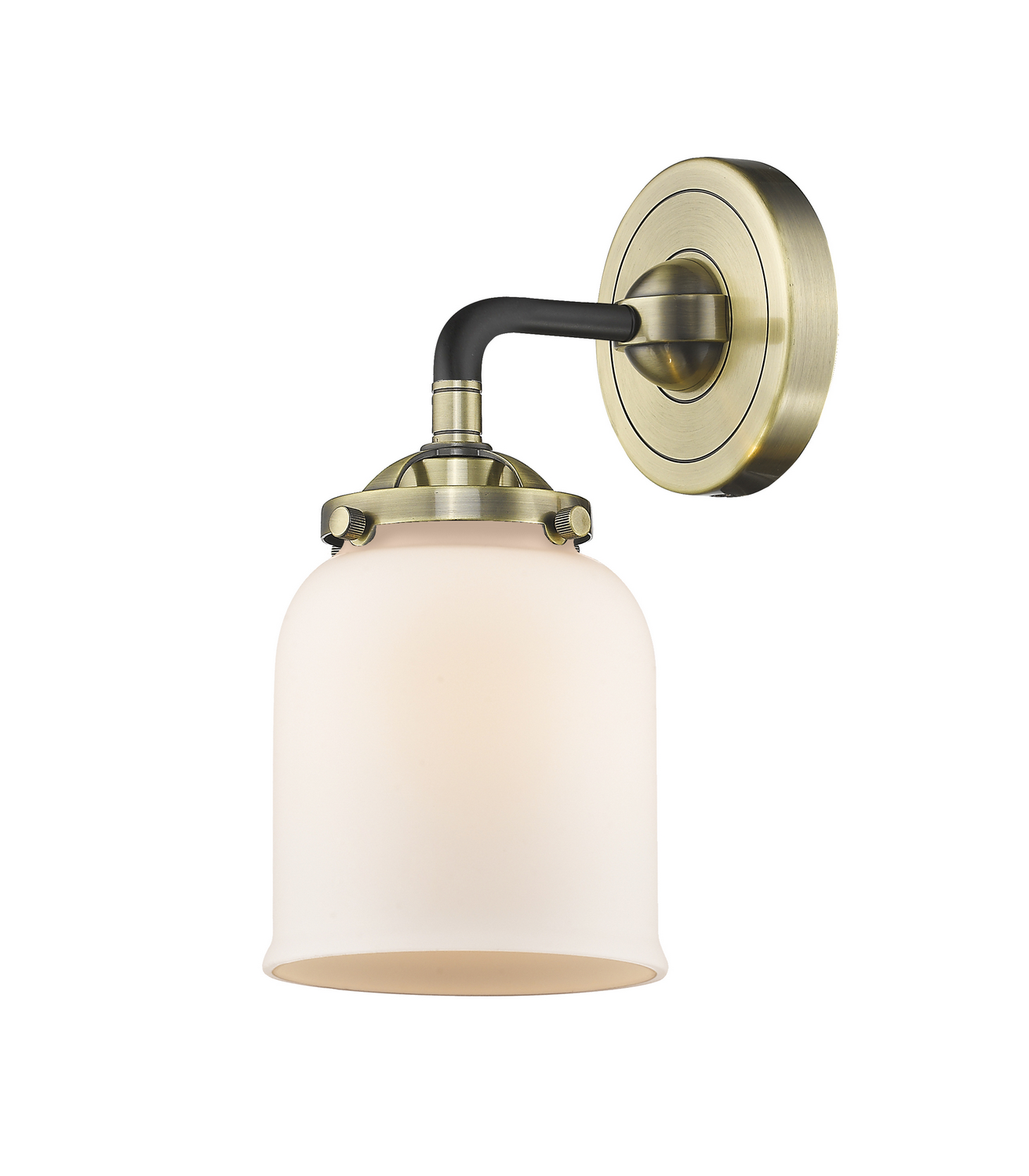 One Light Wall Sconce by Innovations - Nouveau Collection, Black Antique Brass Finish - 284-1W-BAB-G51