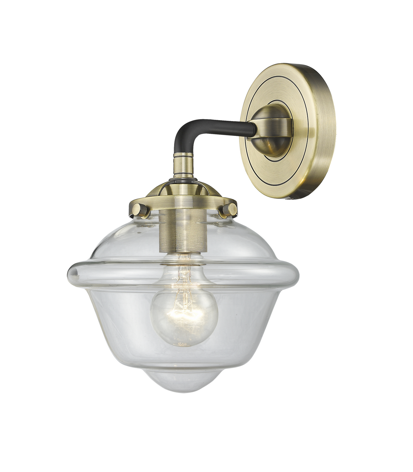 One Light Wall Sconce by Innovations - Nouveau Collection, Black Antique Brass Finish - 284-1W-BAB-G532
