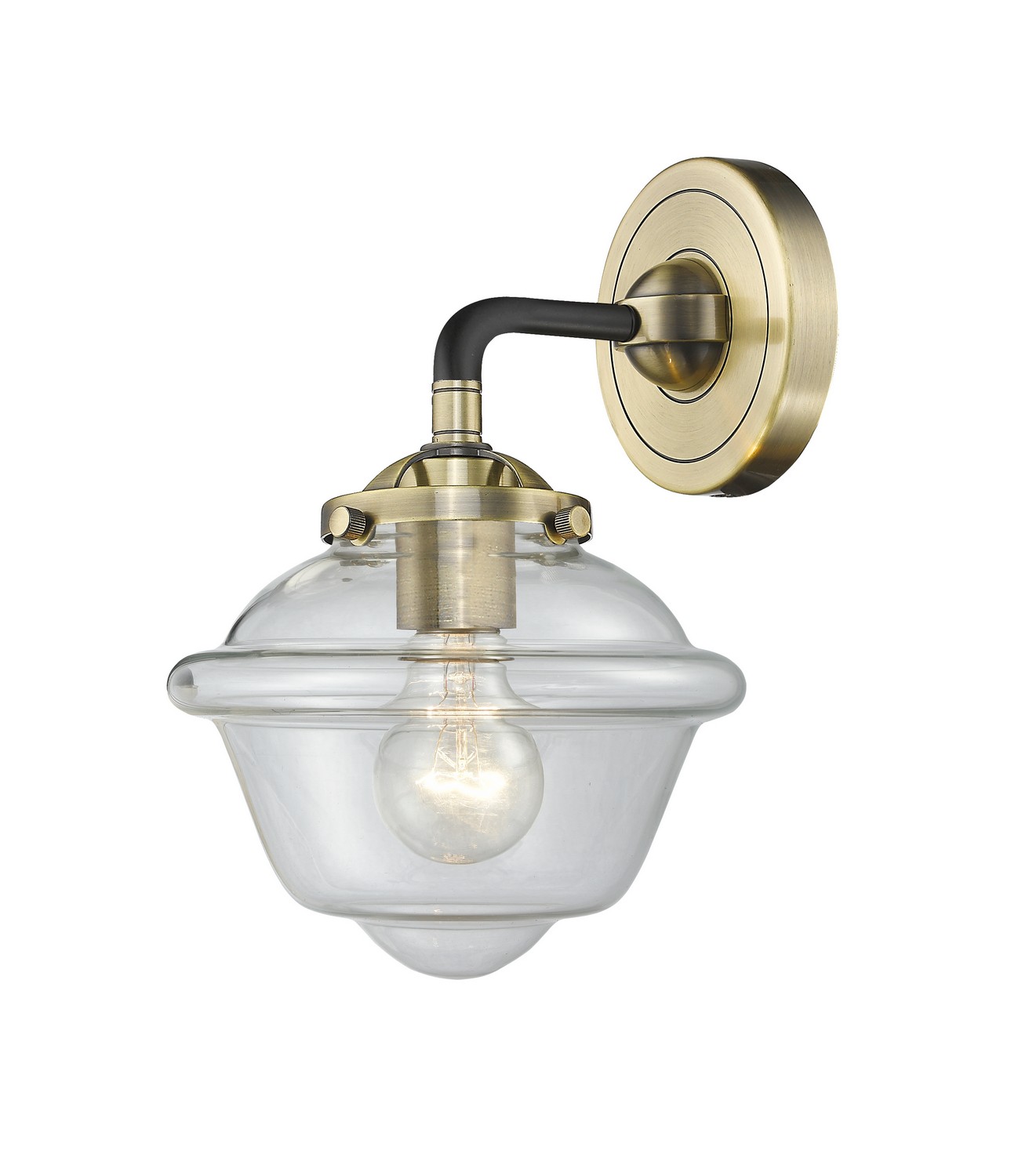 LED Wall Sconce by Innovations - Nouveau Collection, Black Antique Brass Finish - 284-1W-BAB-G532-LED