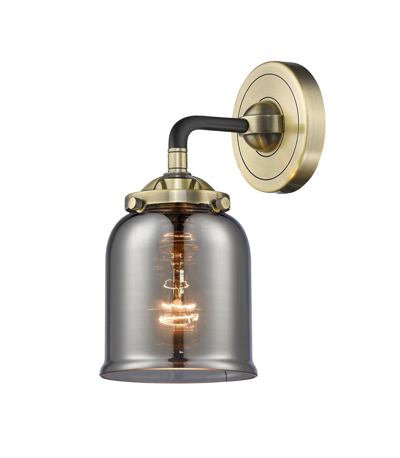 LED Wall Sconce by Innovations - Nouveau Collection, Black Antique Brass Finish - 284-1W-BAB-G53-LED