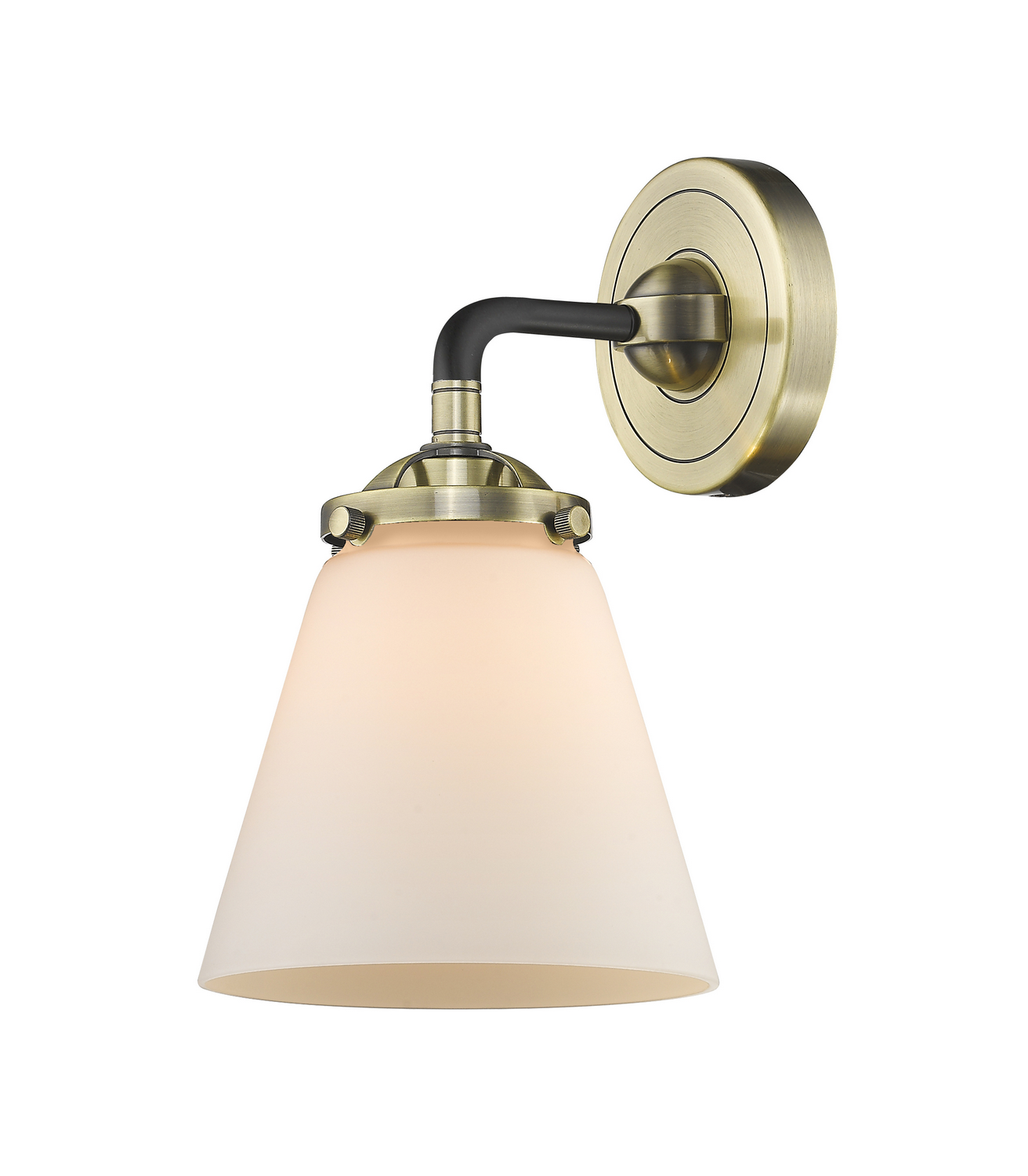 One Light Wall Sconce by Innovations - Nouveau Collection, Black Antique Brass Finish - 284-1W-BAB-G61