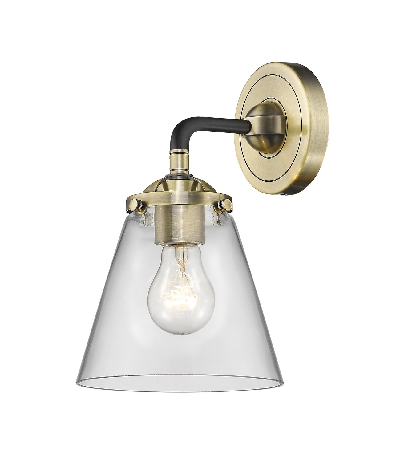 LED Wall Sconce by Innovations - Nouveau Collection, Black Antique Brass Finish - 284-1W-BAB-G62-LED
