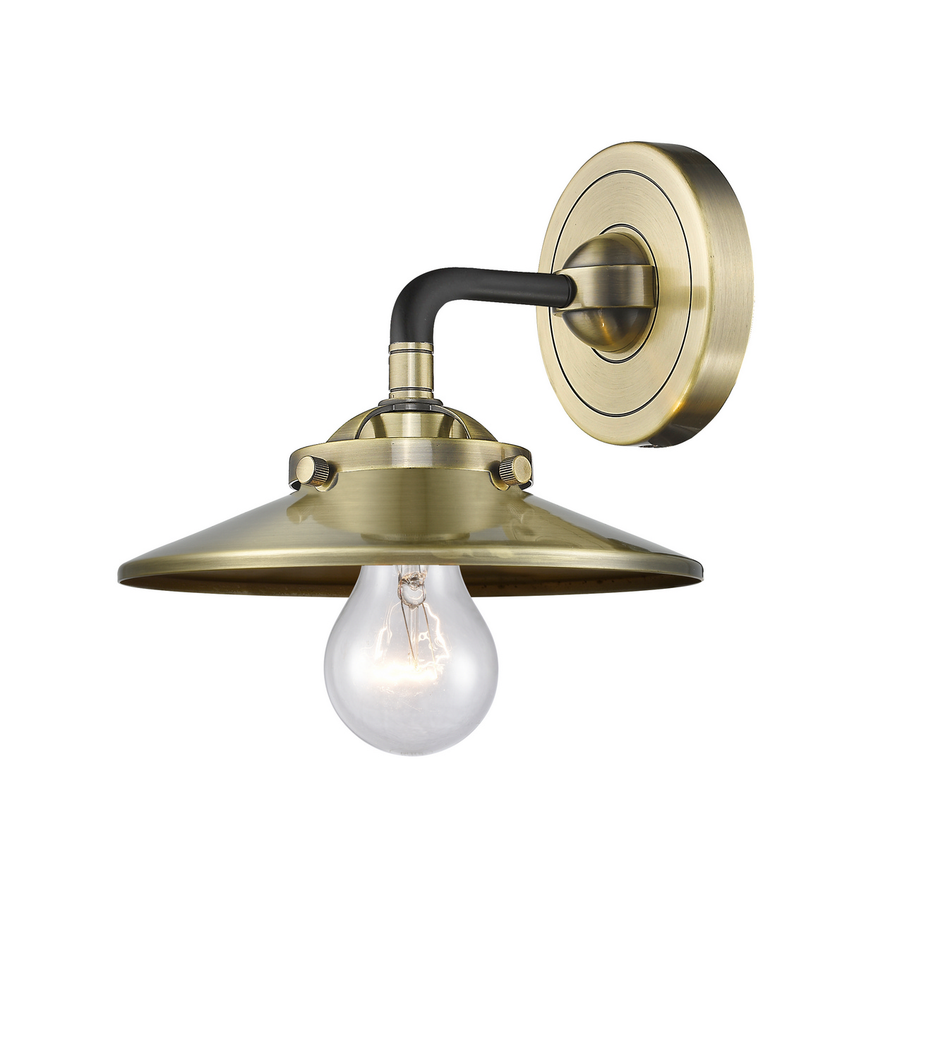 One Light Wall Sconce by Innovations - Nouveau Collection, Black Antique Brass Finish - 284-1W-BAB-M4-AB