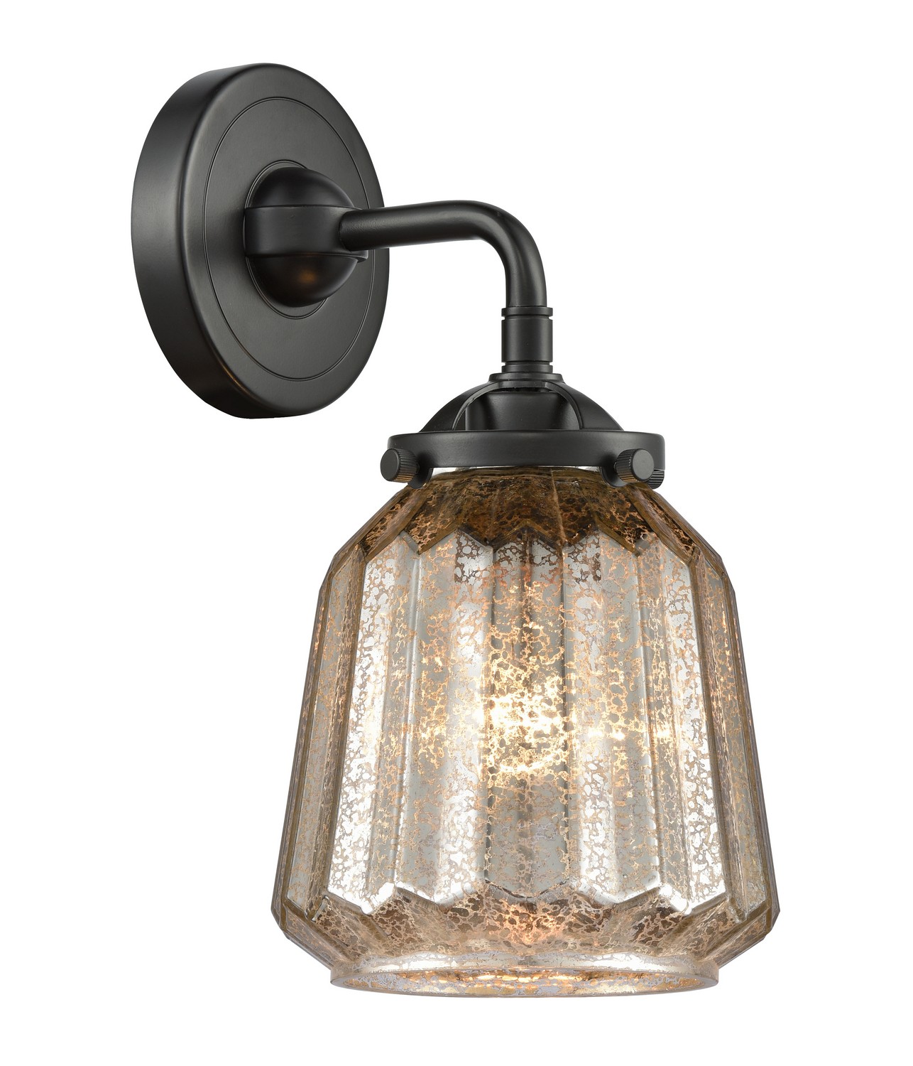 LED Wall Sconce by Innovations - Nouveau Collection, Oil Rubbed Bronze Finish - 284-1W-OB-G146-LED