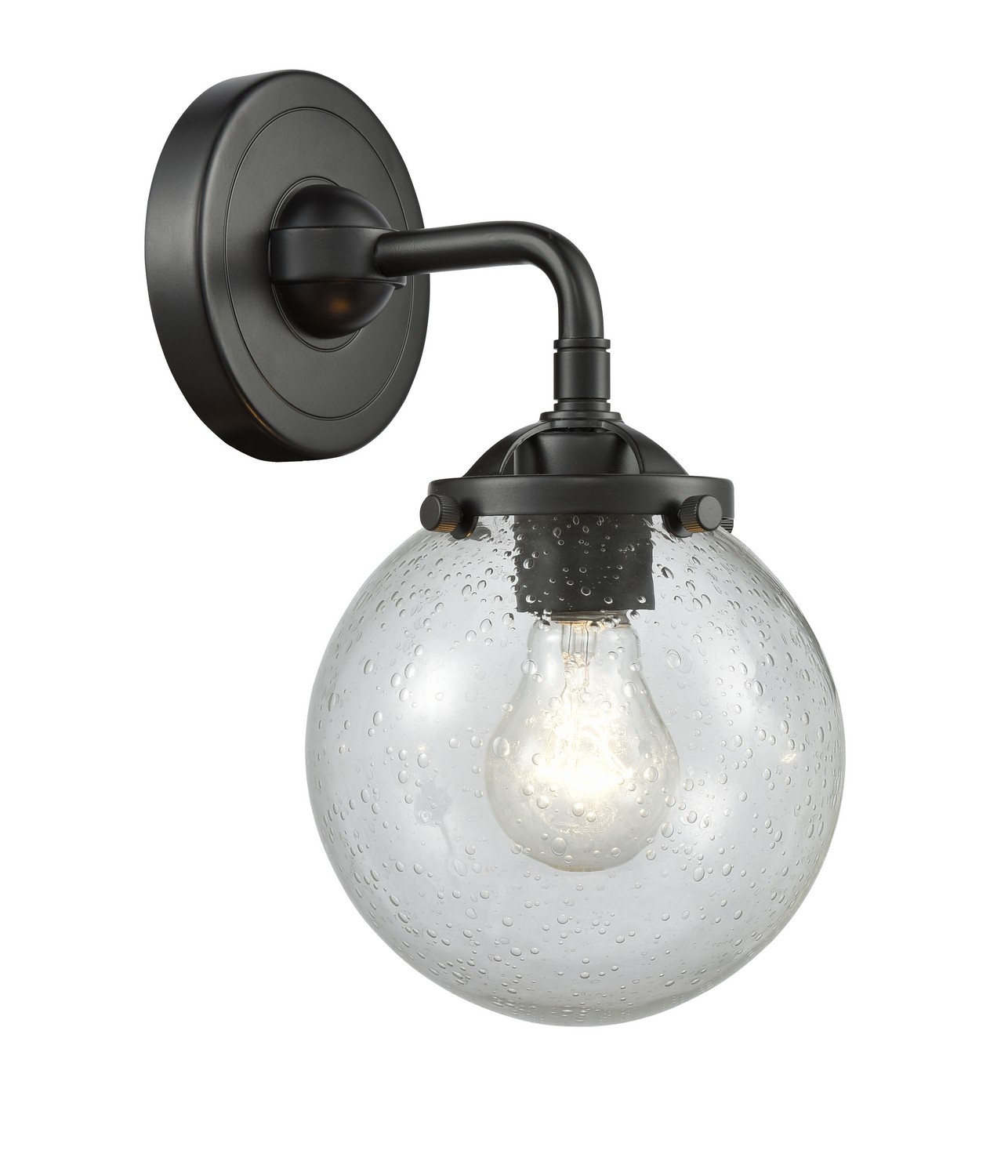 LED Wall Sconce by Innovations - Nouveau Collection, Oil Rubbed Bronze Finish - 284-1W-OB-G204-6-LED