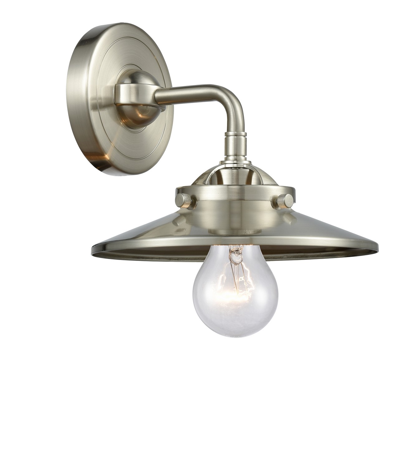 LED Wall Sconce by Innovations - Nouveau Collection, Brushed Satin Nickel Finish - 284-1W-SN-M2-SN-LED