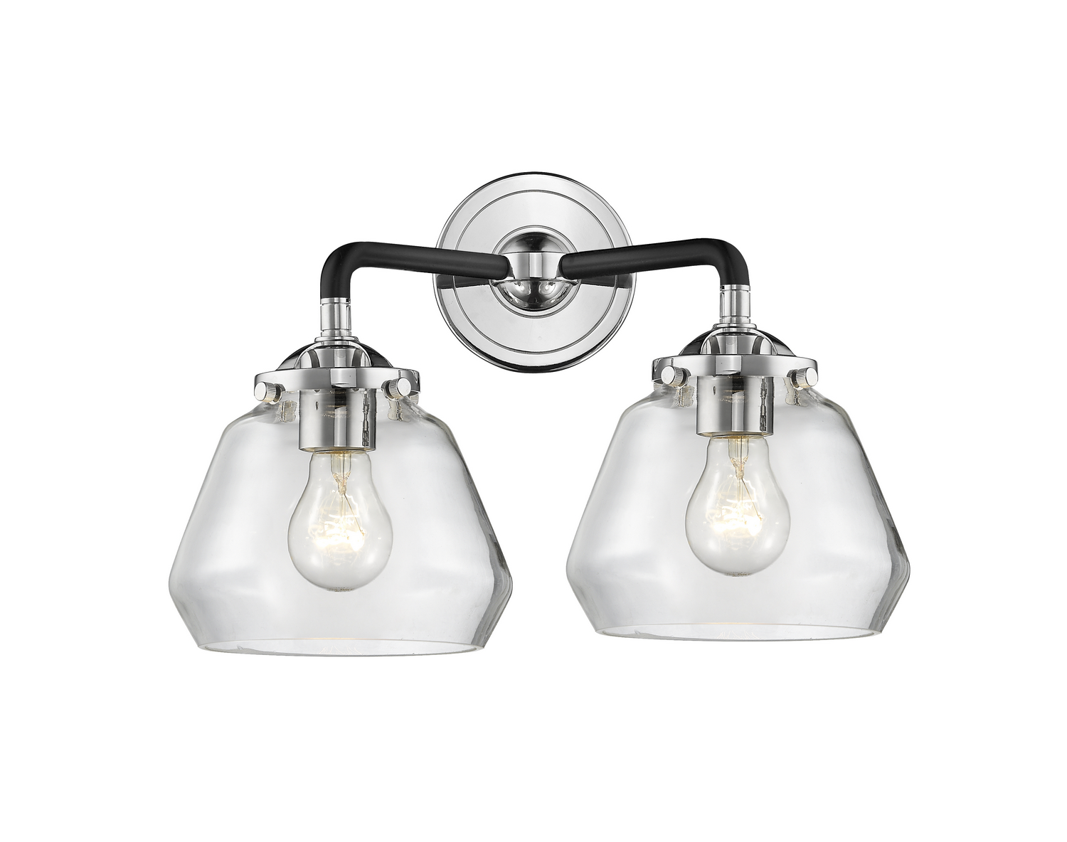 Two Light Bath Vanity by Innovations - Nouveau Collection, Black Polished Nickel Finish - 284-2W-BPN-G172