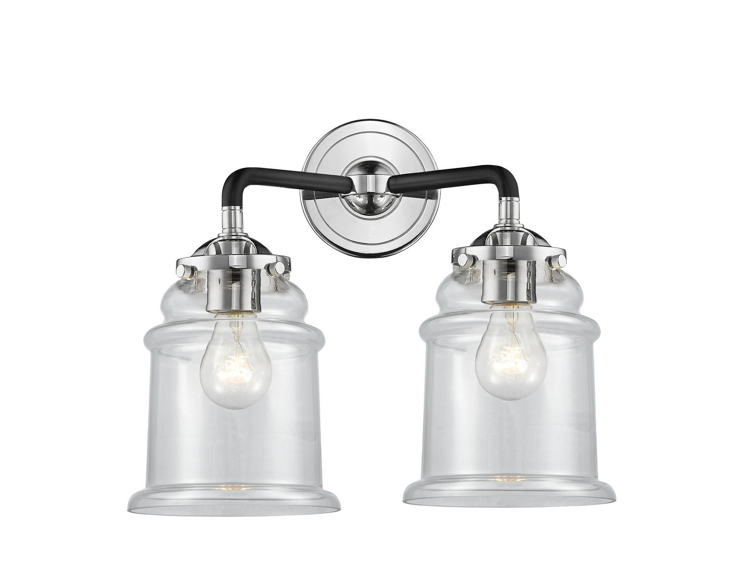 Two Light Bath Vanity by Innovations - Nouveau Collection, Black Polished Nickel Finish - 284-2W-BPN-G182