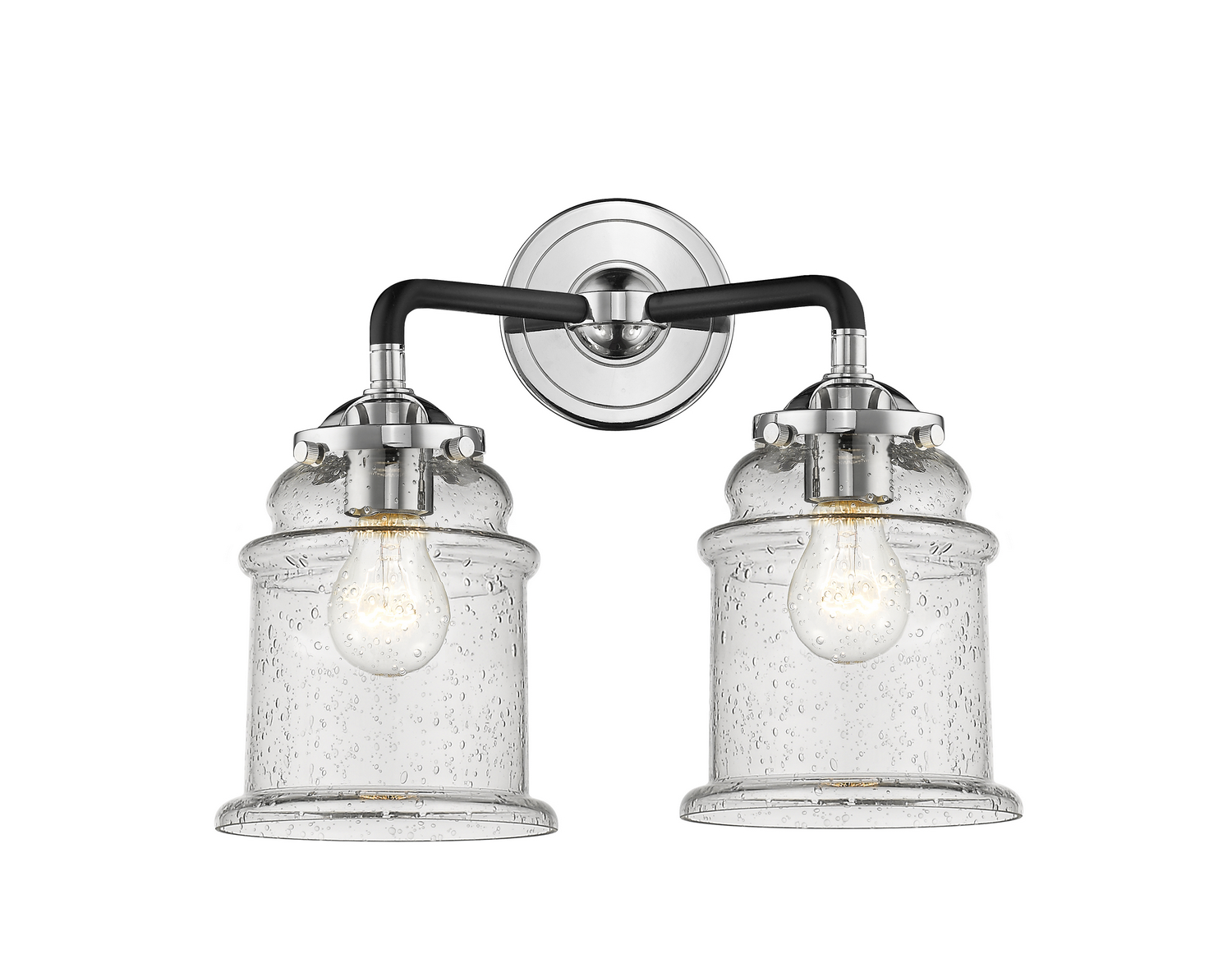 Two Light Bath Vanity by Innovations - Nouveau Collection, Black Polished Nickel Finish - 284-2W-BPN-G184