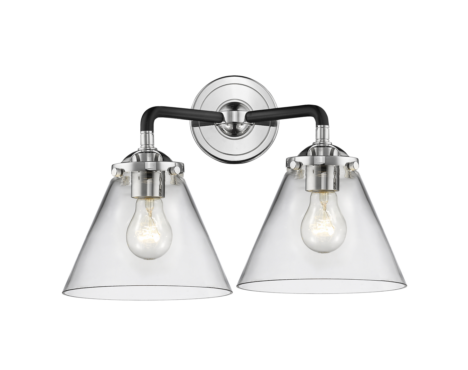 Two Light Bath Vanity by Innovations - Nouveau Collection, Black Polished Nickel Finish - 284-2W-BPN-G42